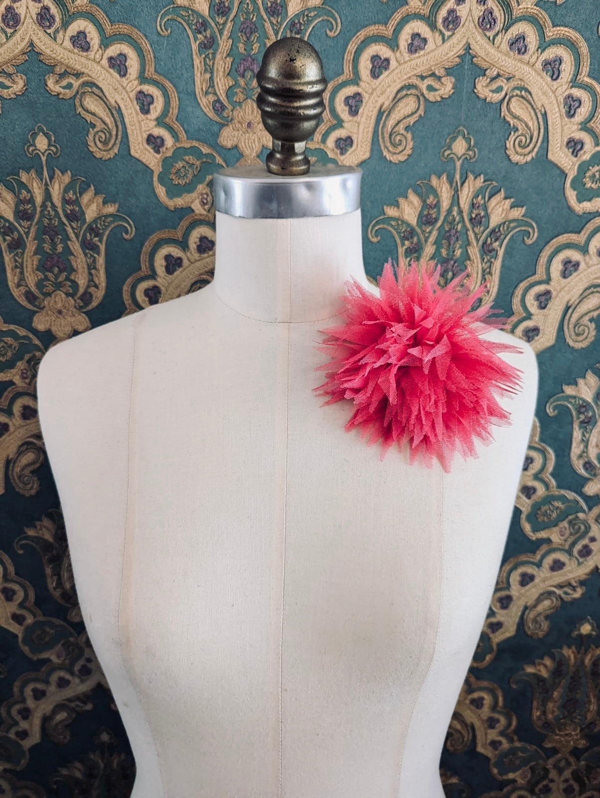 Broochella Monello Urchin brooch pin handmade luxury designer pink