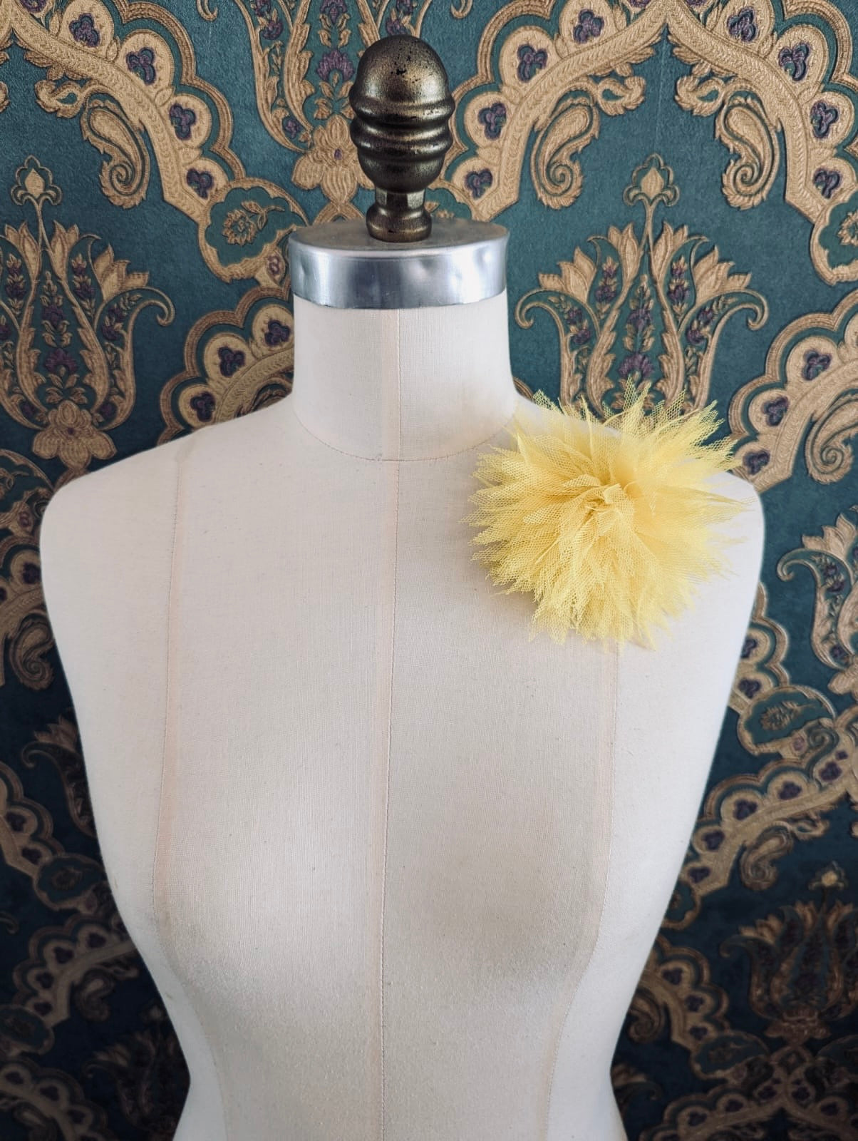 Broochella Monello Urchin brooch pin handmade luxury designer yellow