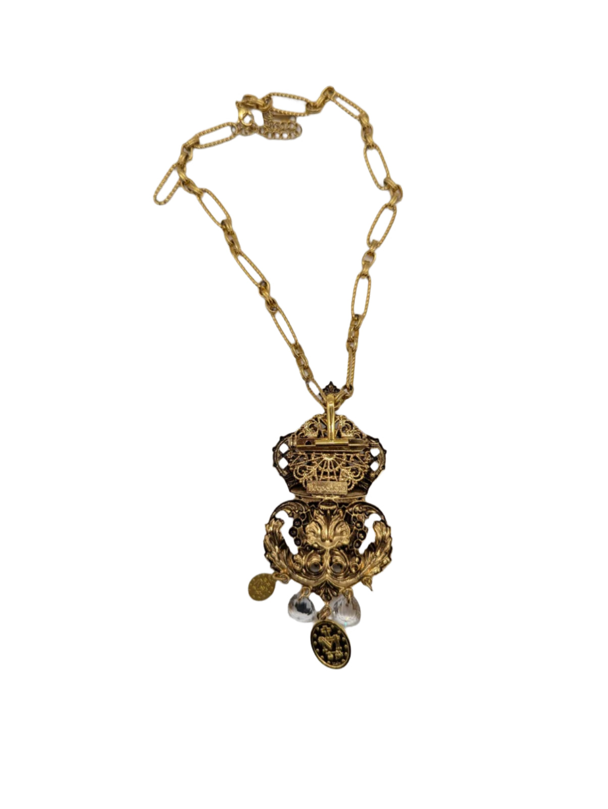Broochella brooch to pendant necklace converter adapter gold tone metal