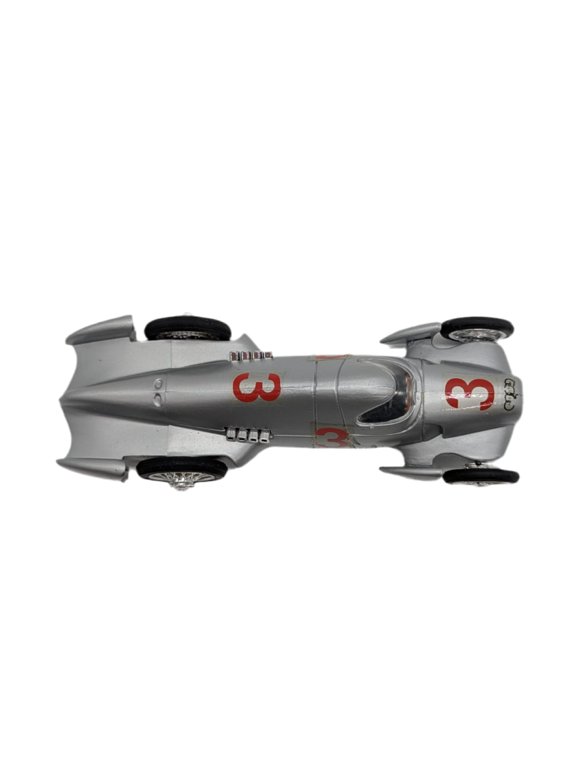 Broochella Argento Number 3 Formula One silver car racing brooch designer vintage men’s