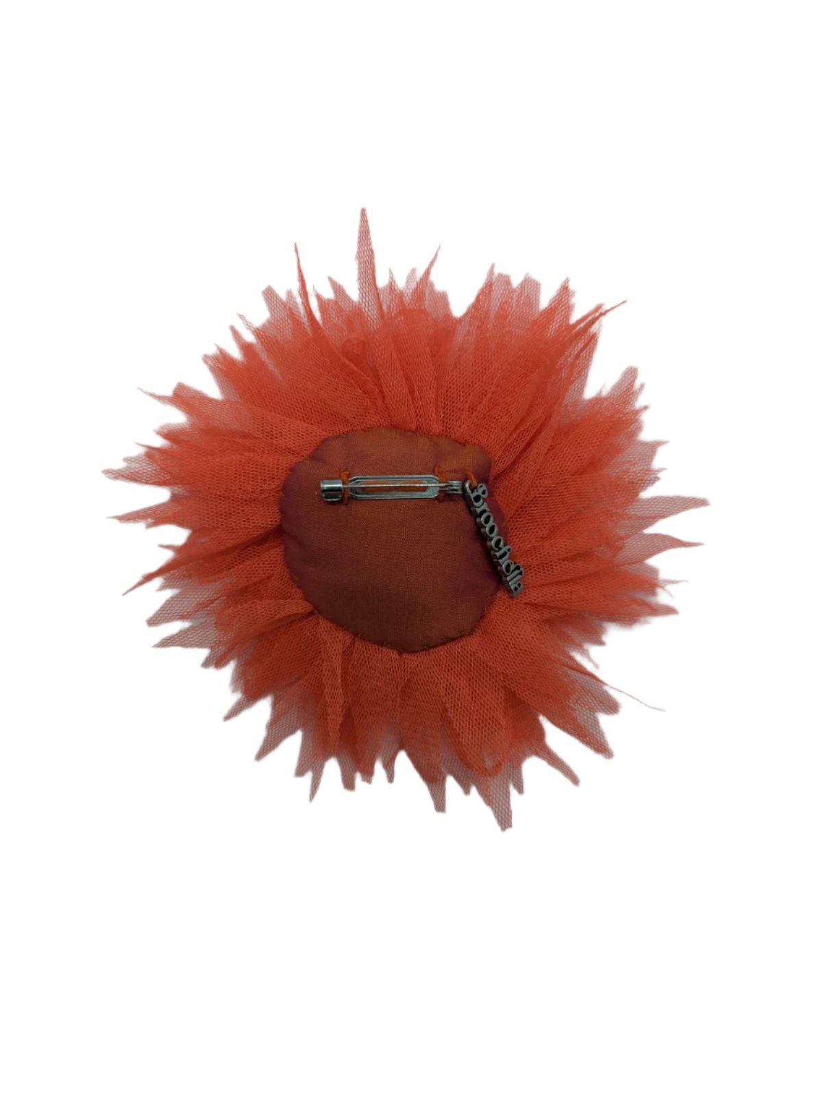 Broochella Monello Urchin brooch pin handmade luxury designer orange
