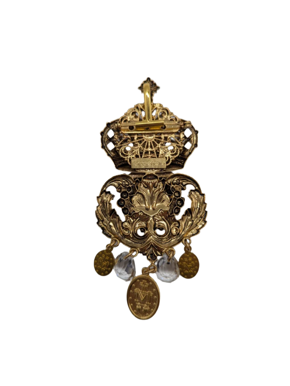 Broochella brooch to pendant necklace adapter converter gold tone metal