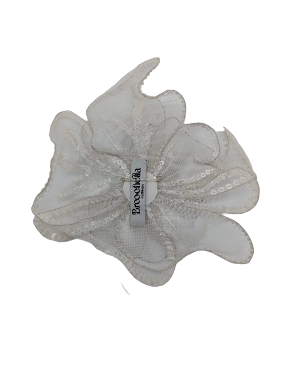 Broochella Alstroemeria flower designer hand beaded bridal wedding brooch pin