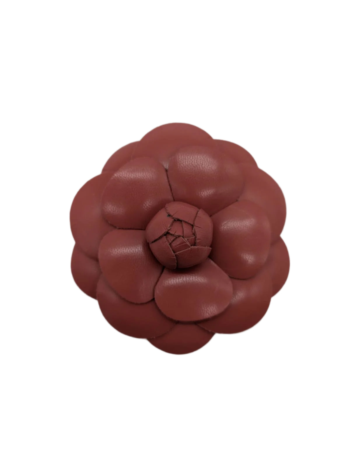 Broochella Camelia flower brooch pin leather coral designer luxury women’s men’s