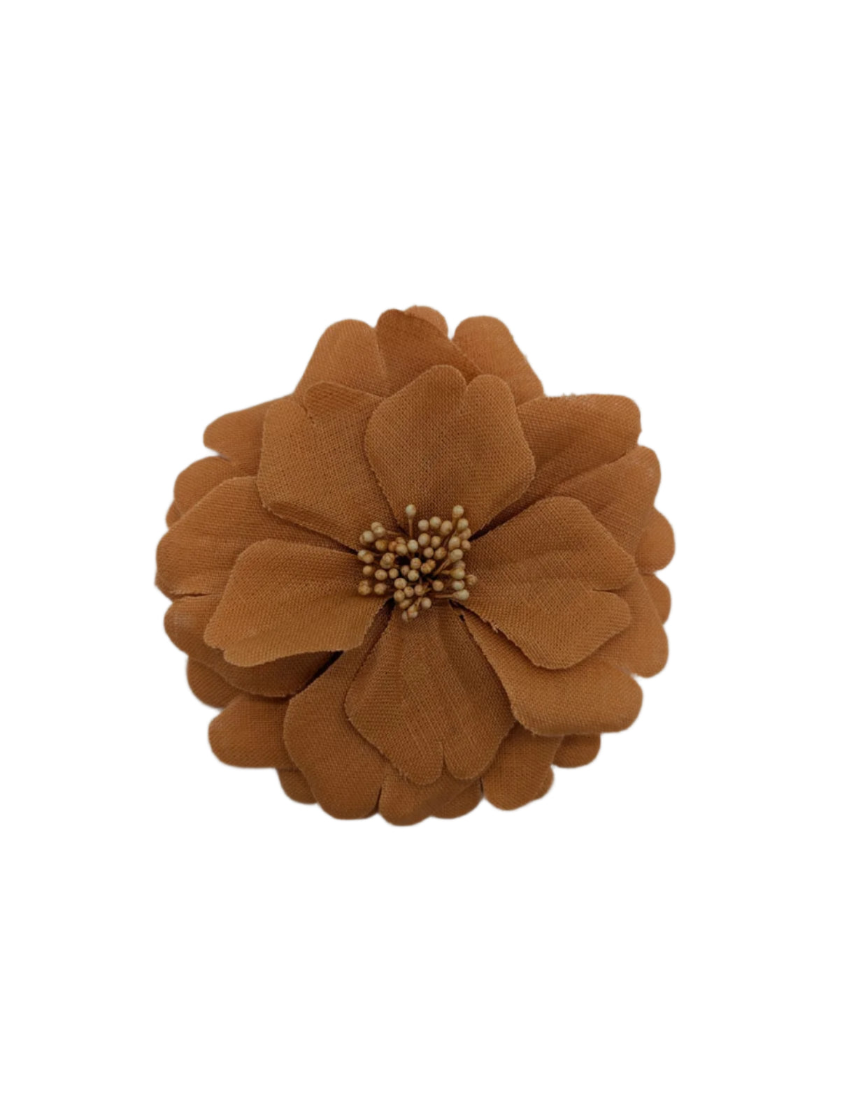 Broochella Garofano flower brooch pin handmade linen men's women's designer luxury orange