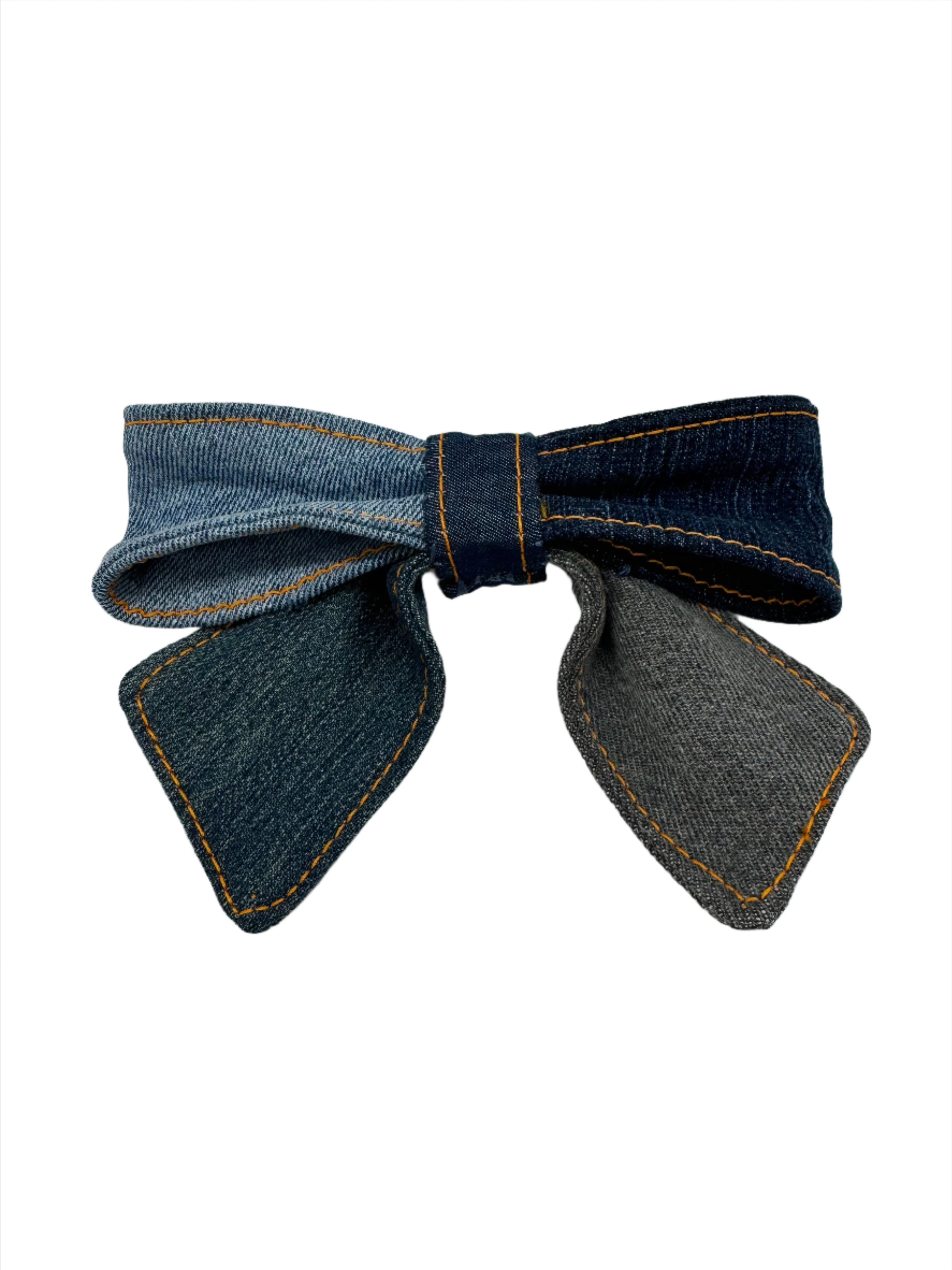 Broochella Poochella dog pet bow brooch collar blue upcycled denim handmade designer luxury