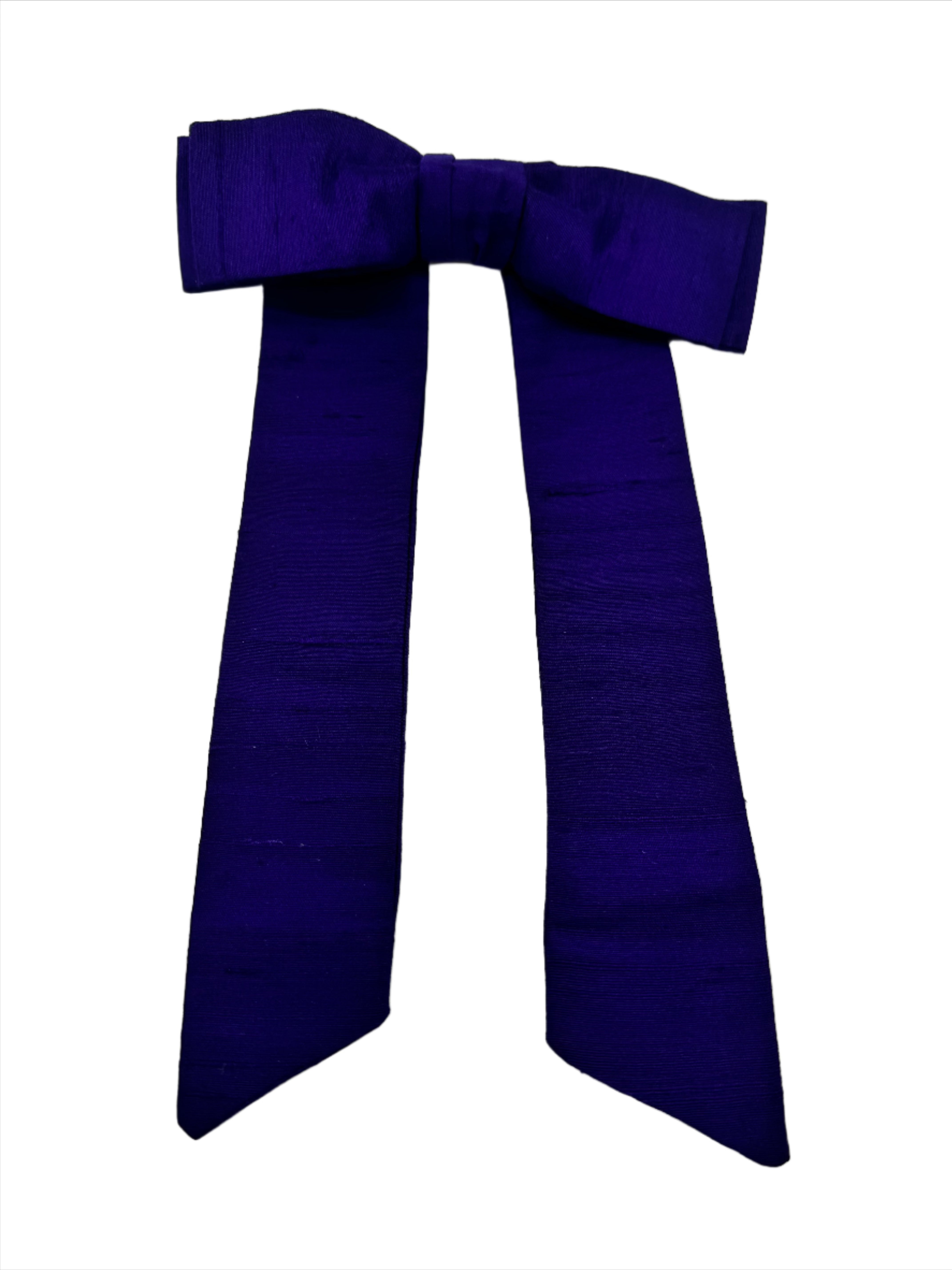 Broochella Alice purple handmade silk bow luxury men’s women’s brooch pin