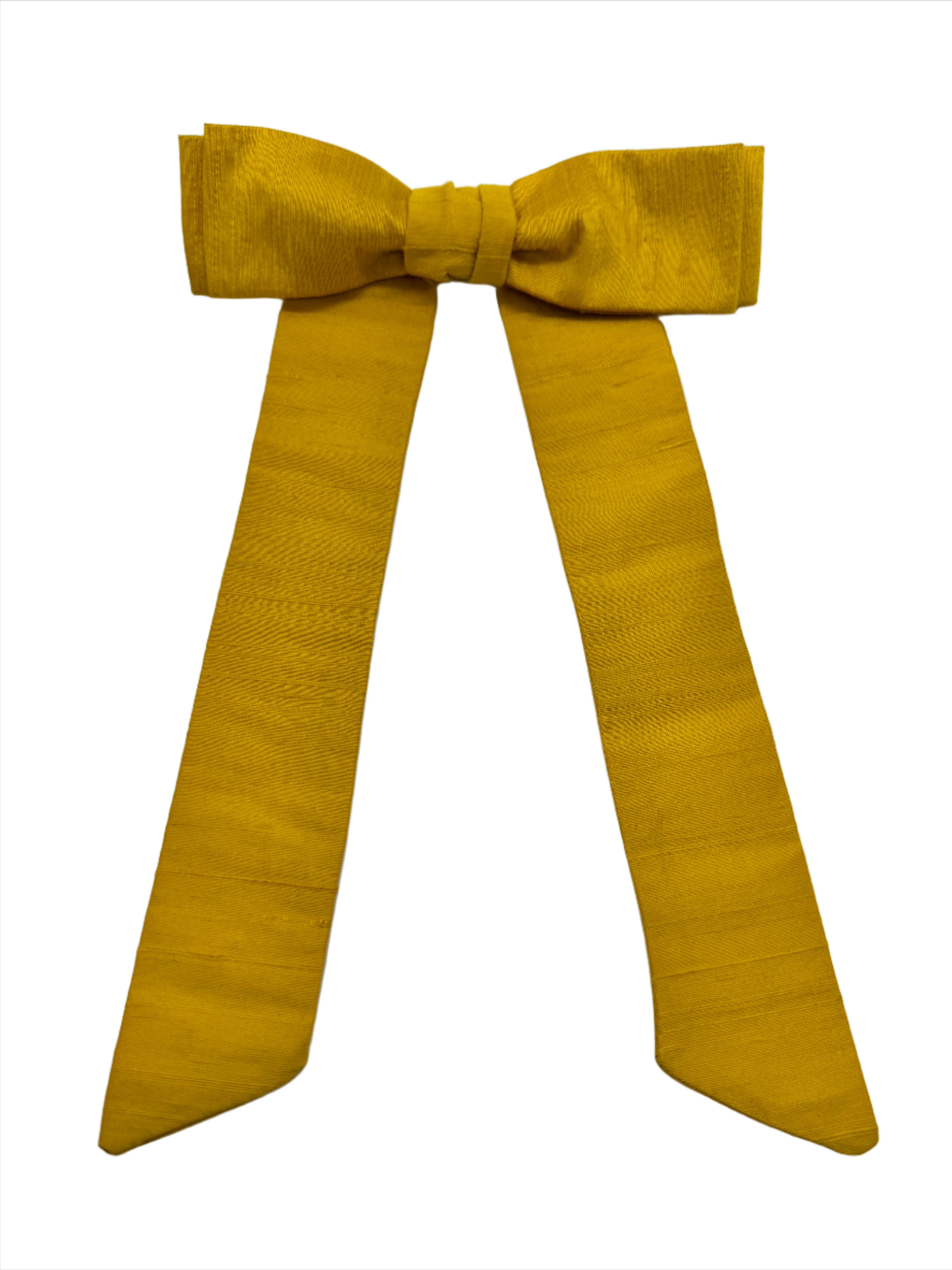 Broochella Alice yellow handmade silk bow luxury men’s women’s brooch pin