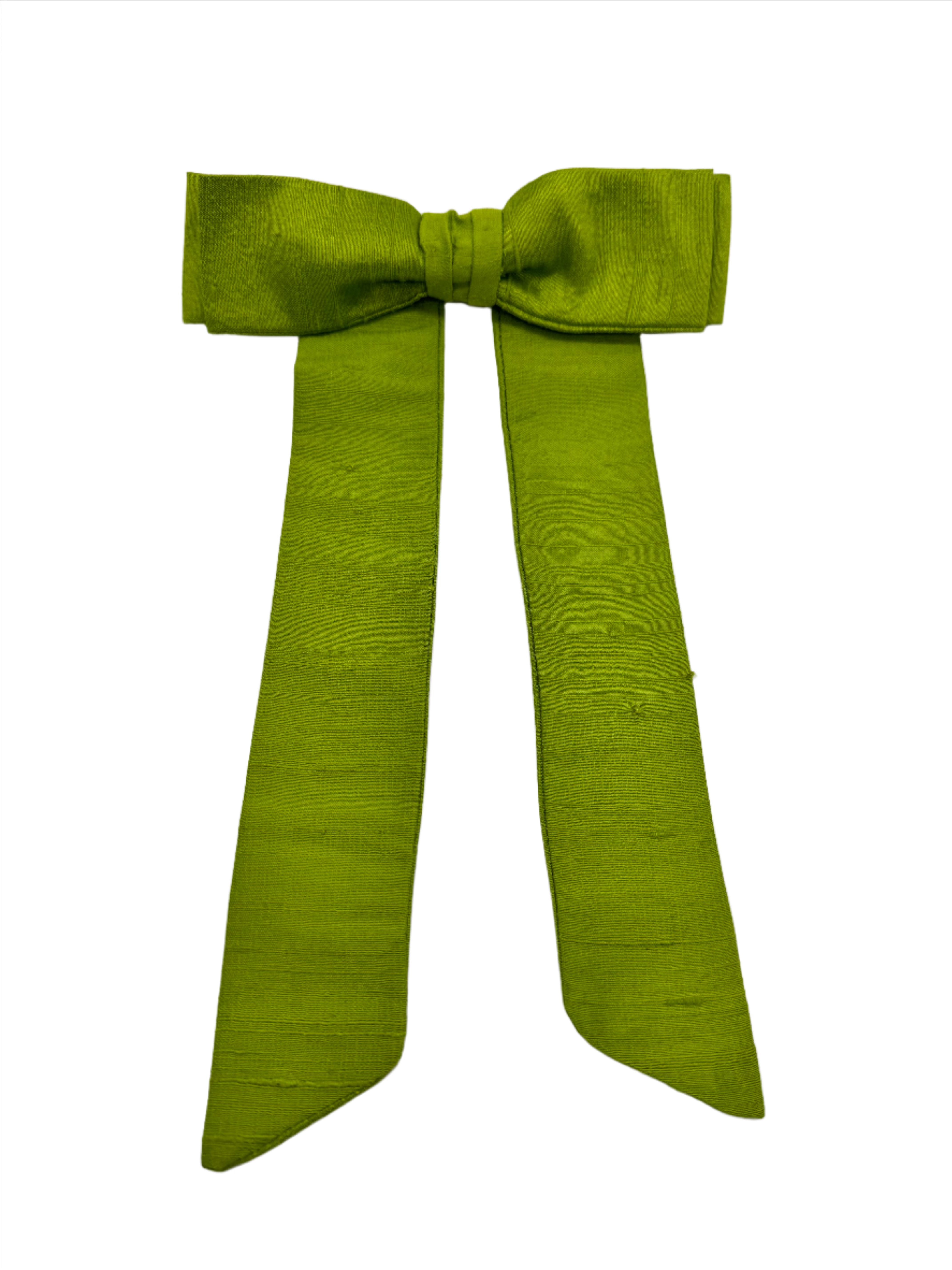 Broochella Alice lime green handmade silk bow luxury men’s women’s brooch pin