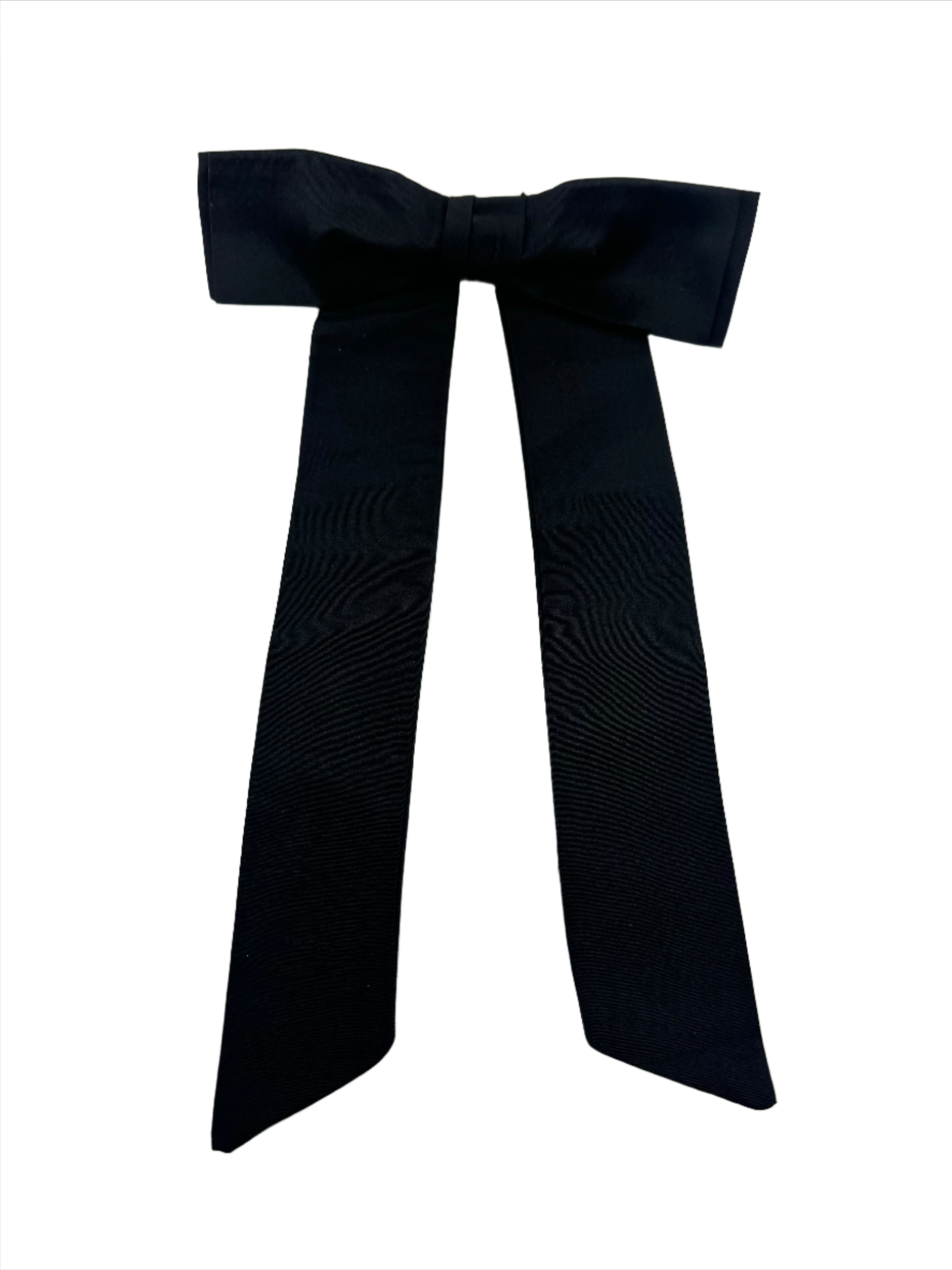Broochella Alice black handmade silk bow luxury men’s women’s brooch pin
