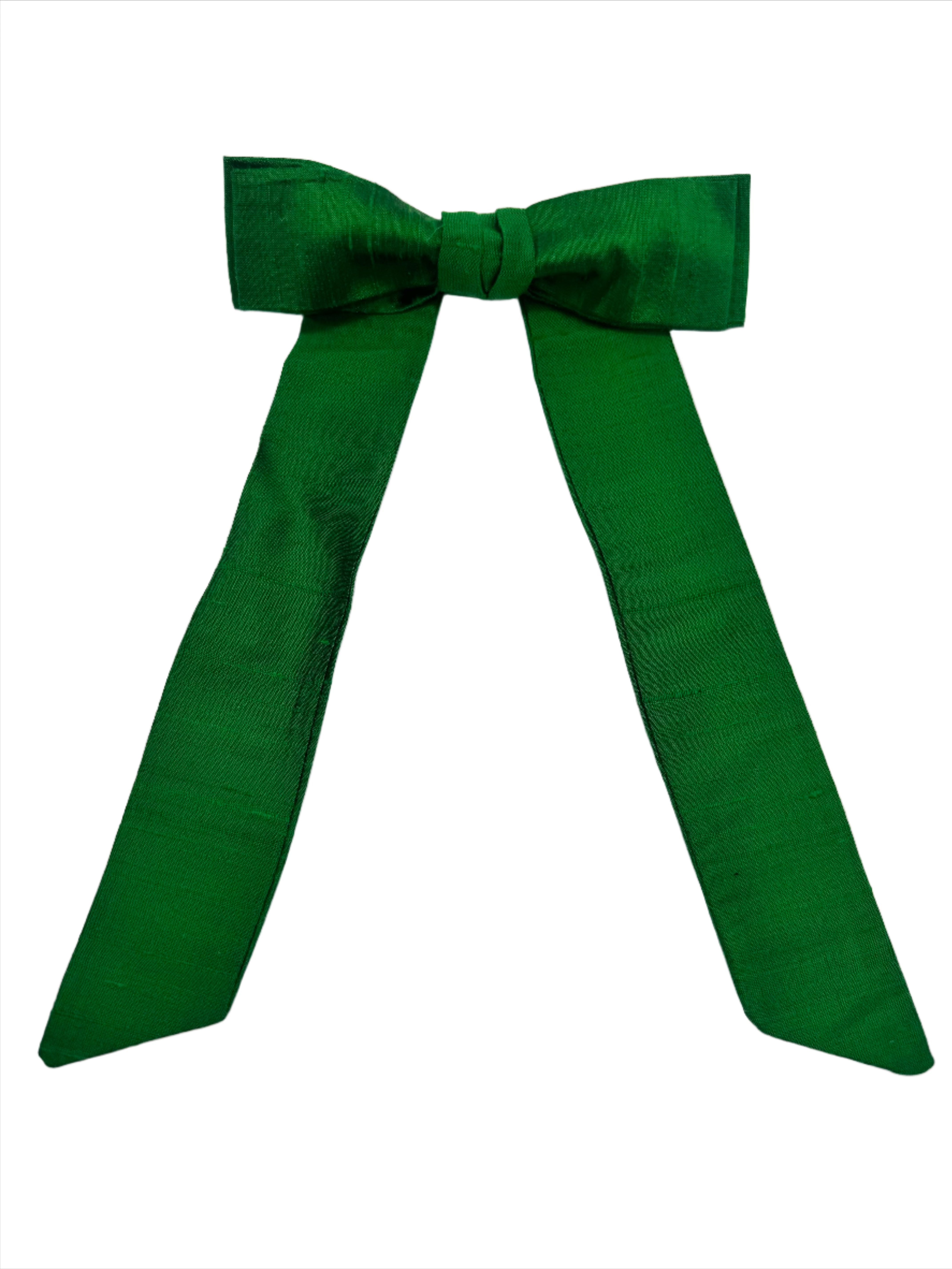 Broochella Alice green handmade silk bow luxury men’s women’s brooch pin