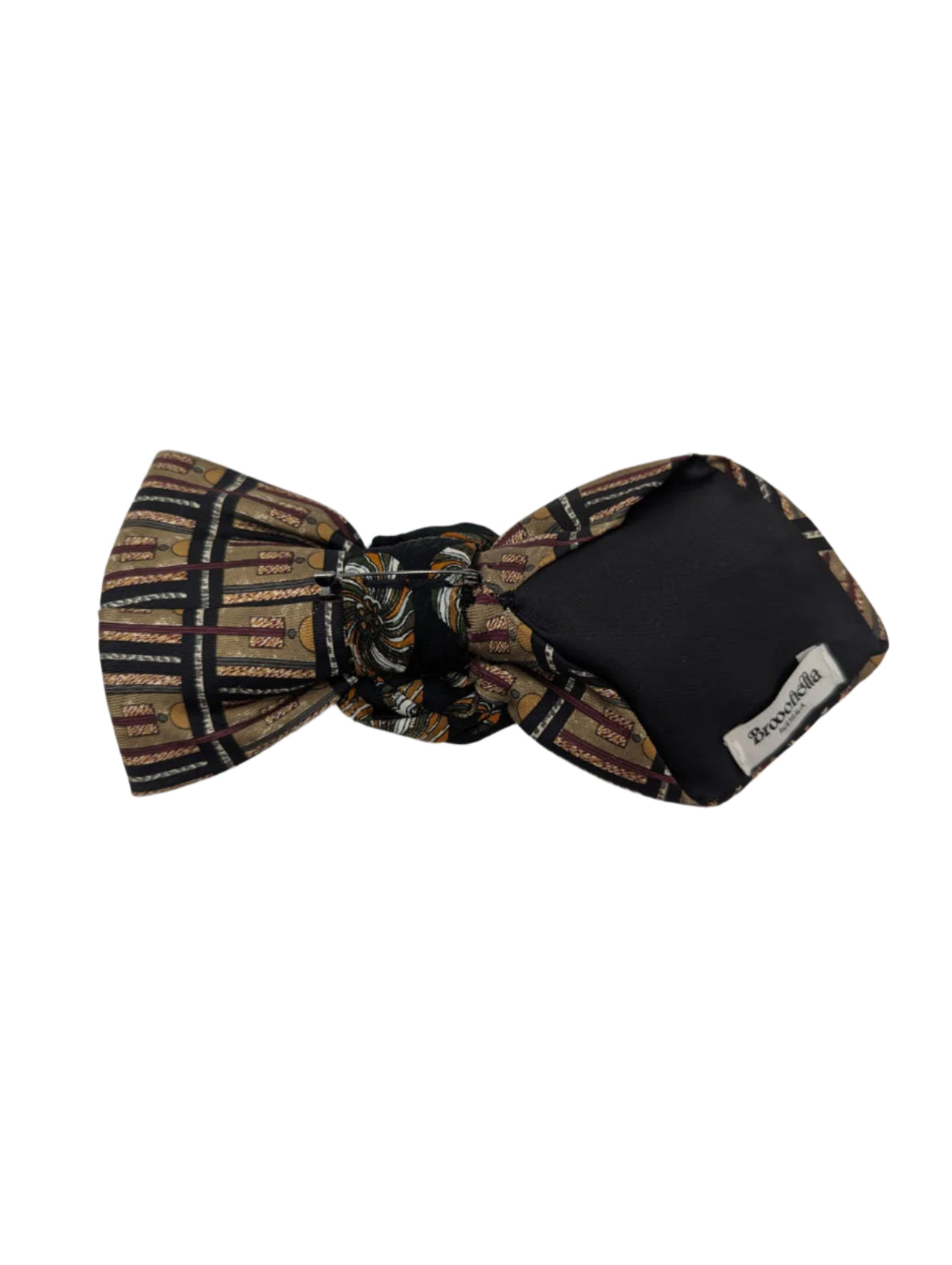 Broochella Bolivar cravatte tie brooch pin handmade up-cycled vintage designer luxury women’s men’s
