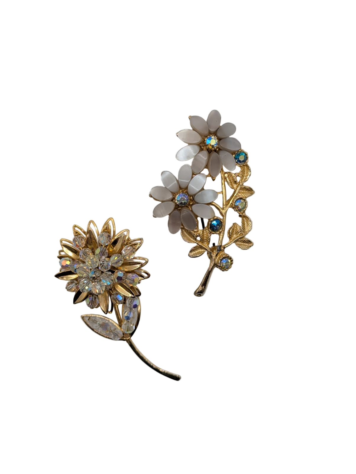 Broochella vintage brooch duo gold tone crystal men's women's luxury designer