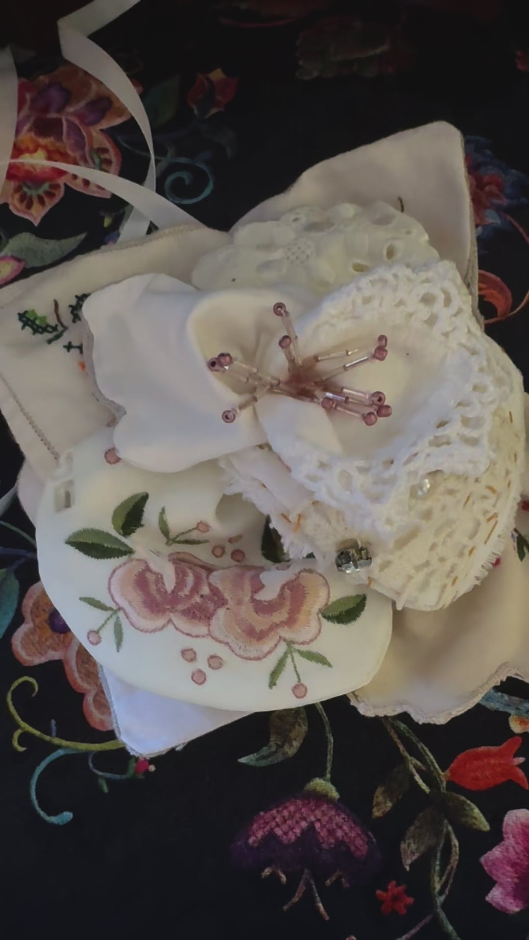 Broochella Sentimental Threads bespoke custom handmade flower brooch pin luxury designer