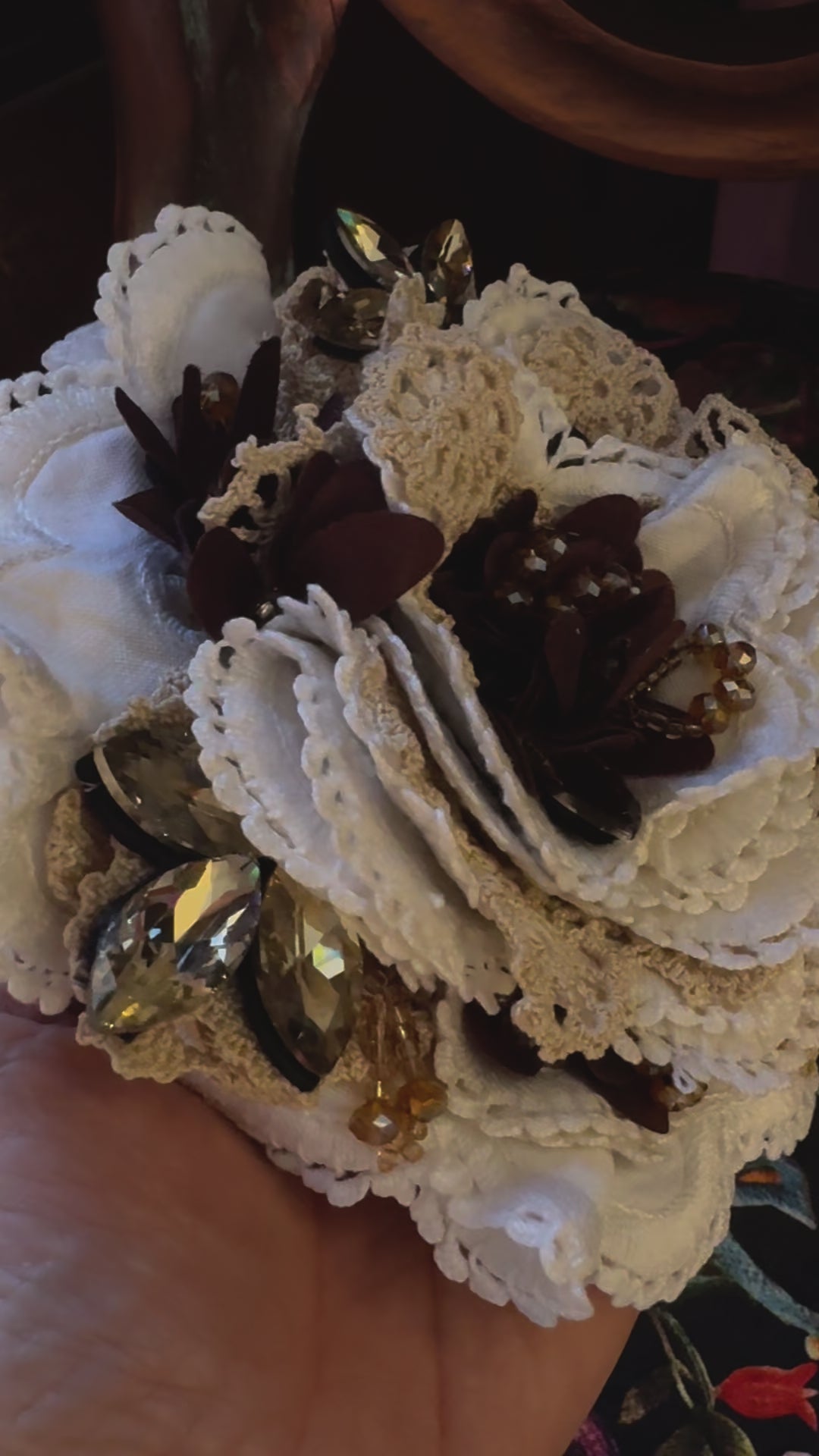 Broochella Sentimental Threads bespoke custom handmade flower brooch pin luxury designer