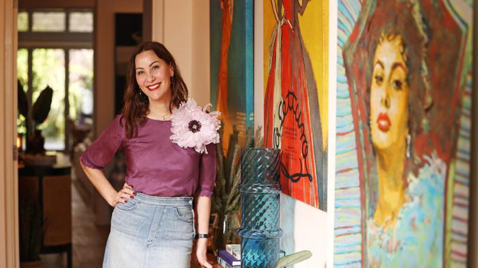 In the Media: My Space: Broochella founder Juliet Cuerden’s home is minimal outside and an explosion of colour inside