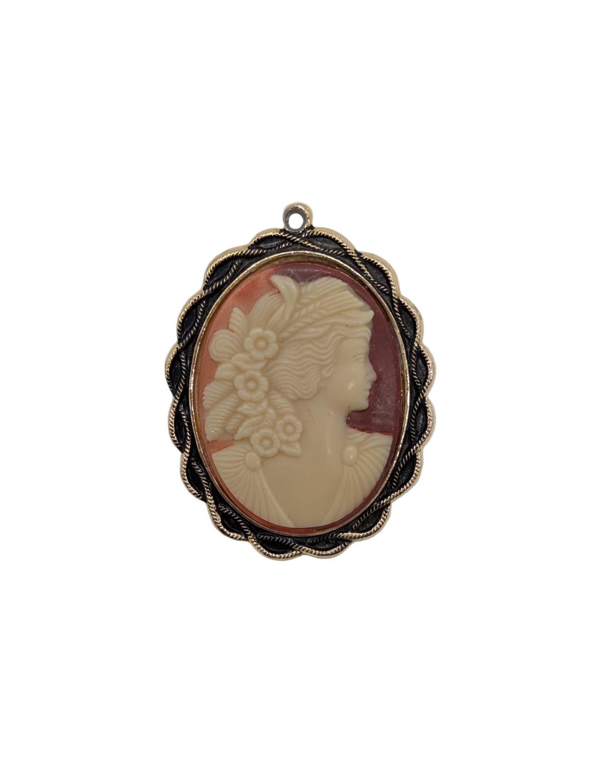 Flora di Sera Vintage Cameo Brooch Pin