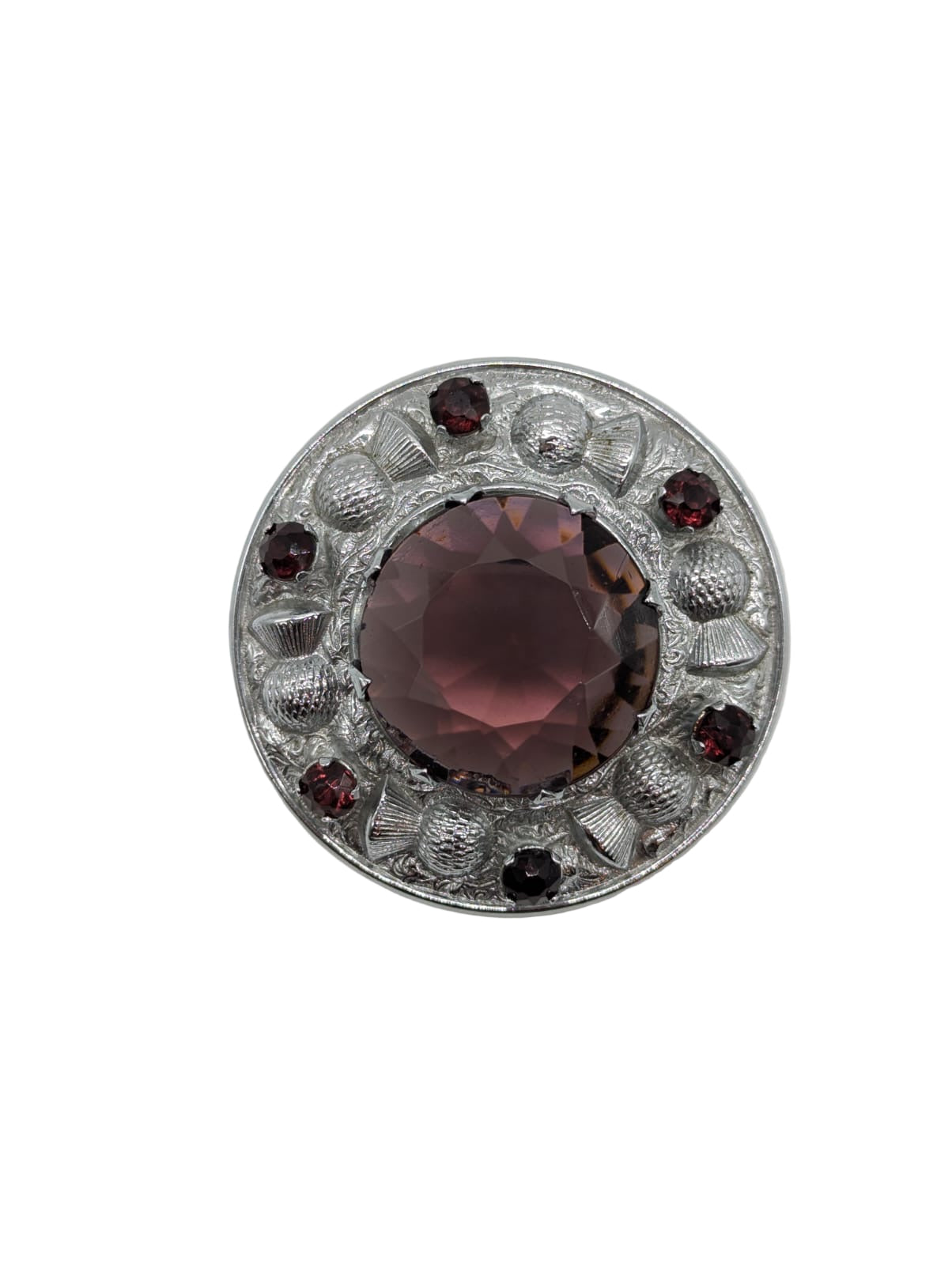 Highland Heather Amethyst Vintage Brooch Pin