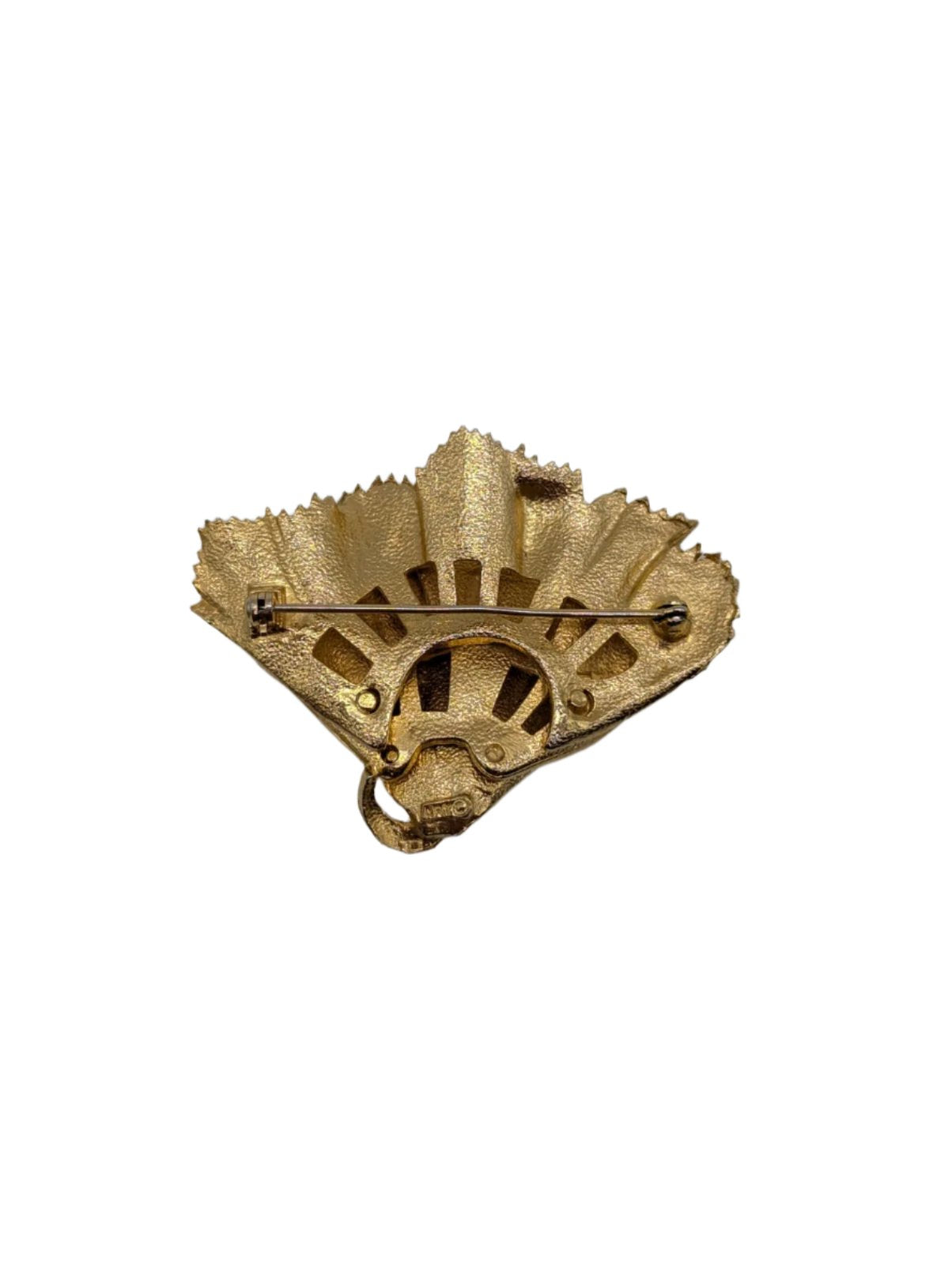 Golden Ginkgo Vintage Brooch