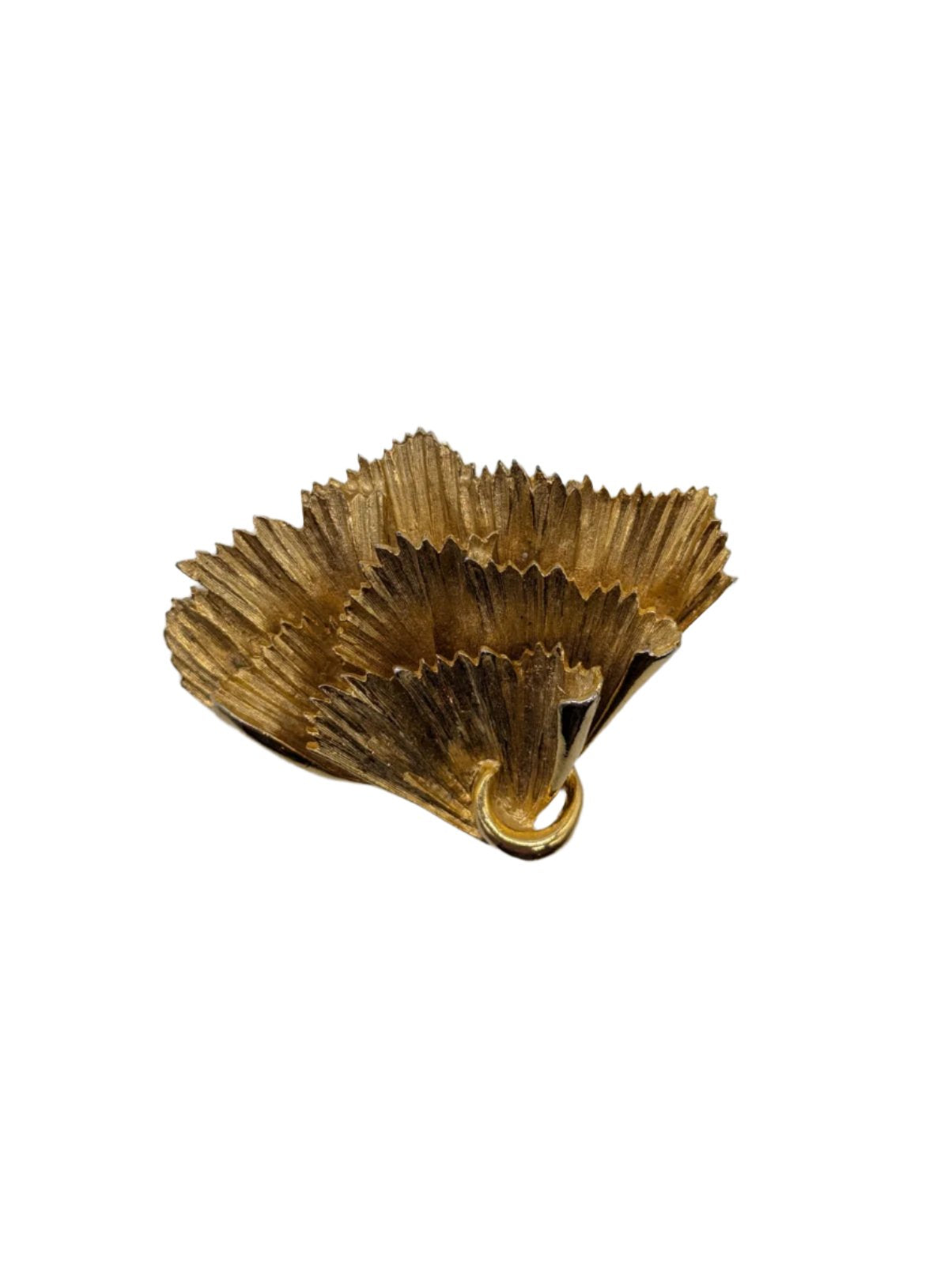 Golden Ginkgo Vintage Brooch