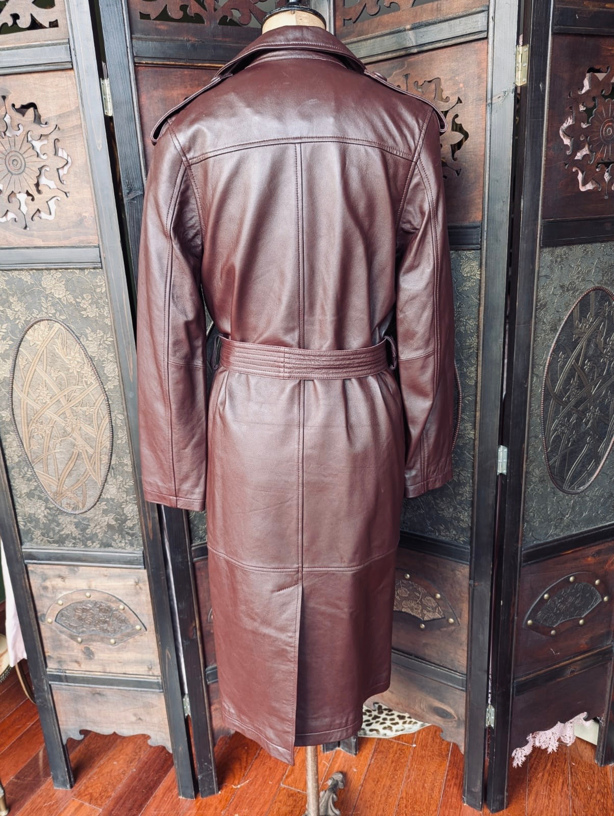 Viktoria & Woods Burgundy Leather Trench Coat-Size 0
