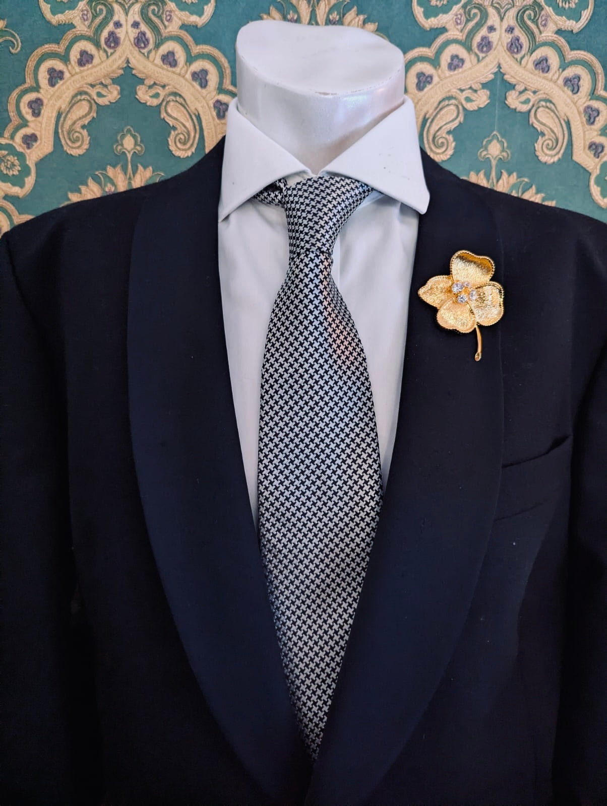 Men's Four Leaf Clover Brooch