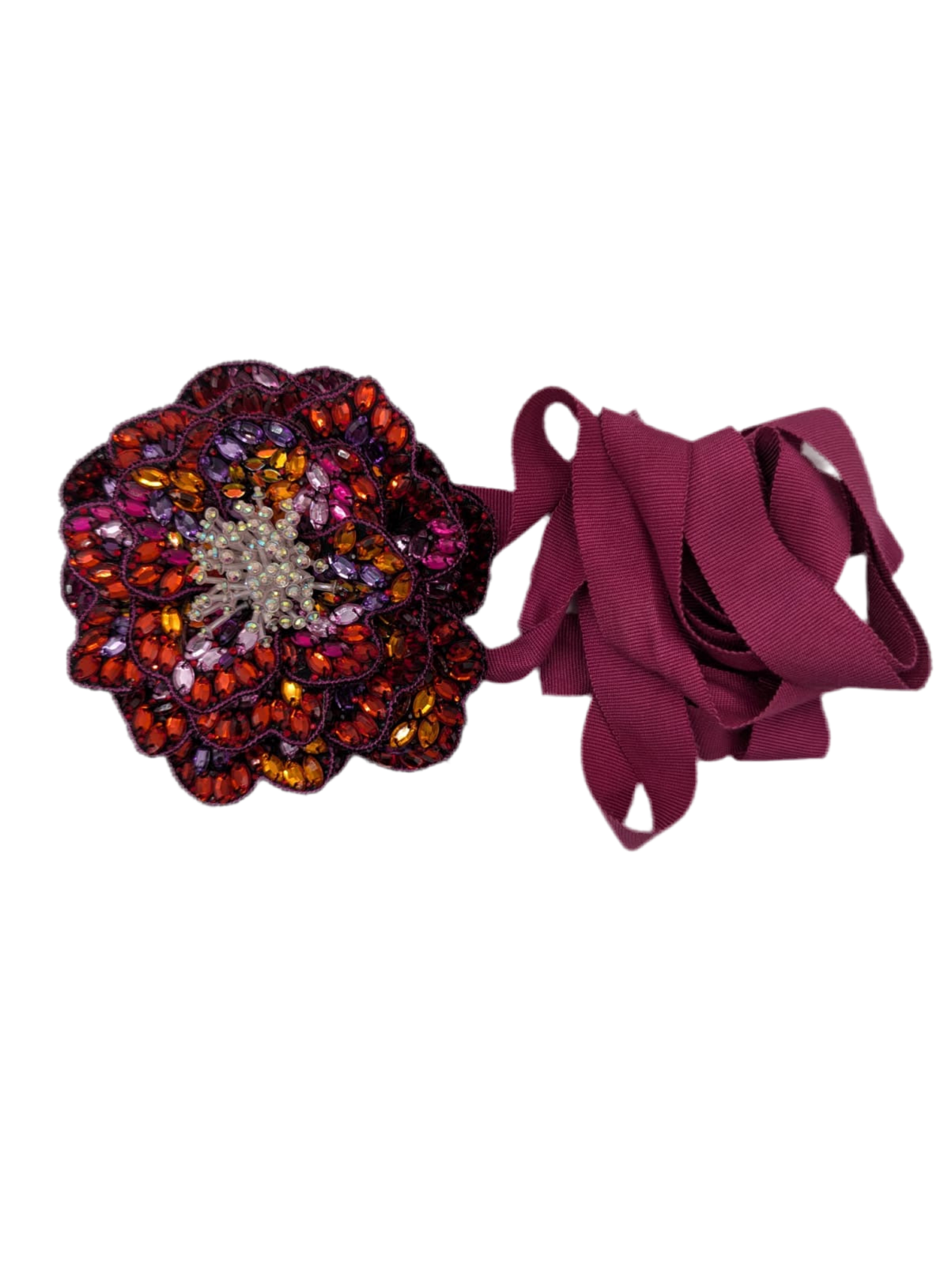 Cristallino Hand-Beaded Choker & Brooch Pin- Small