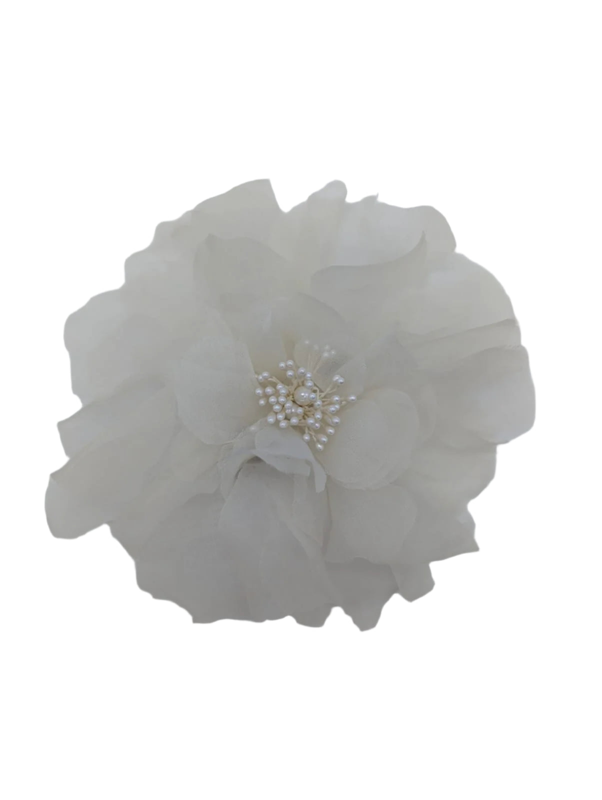 Broochella Aubrieta ivory organza flower brooch pin luxury designer men’s women’s