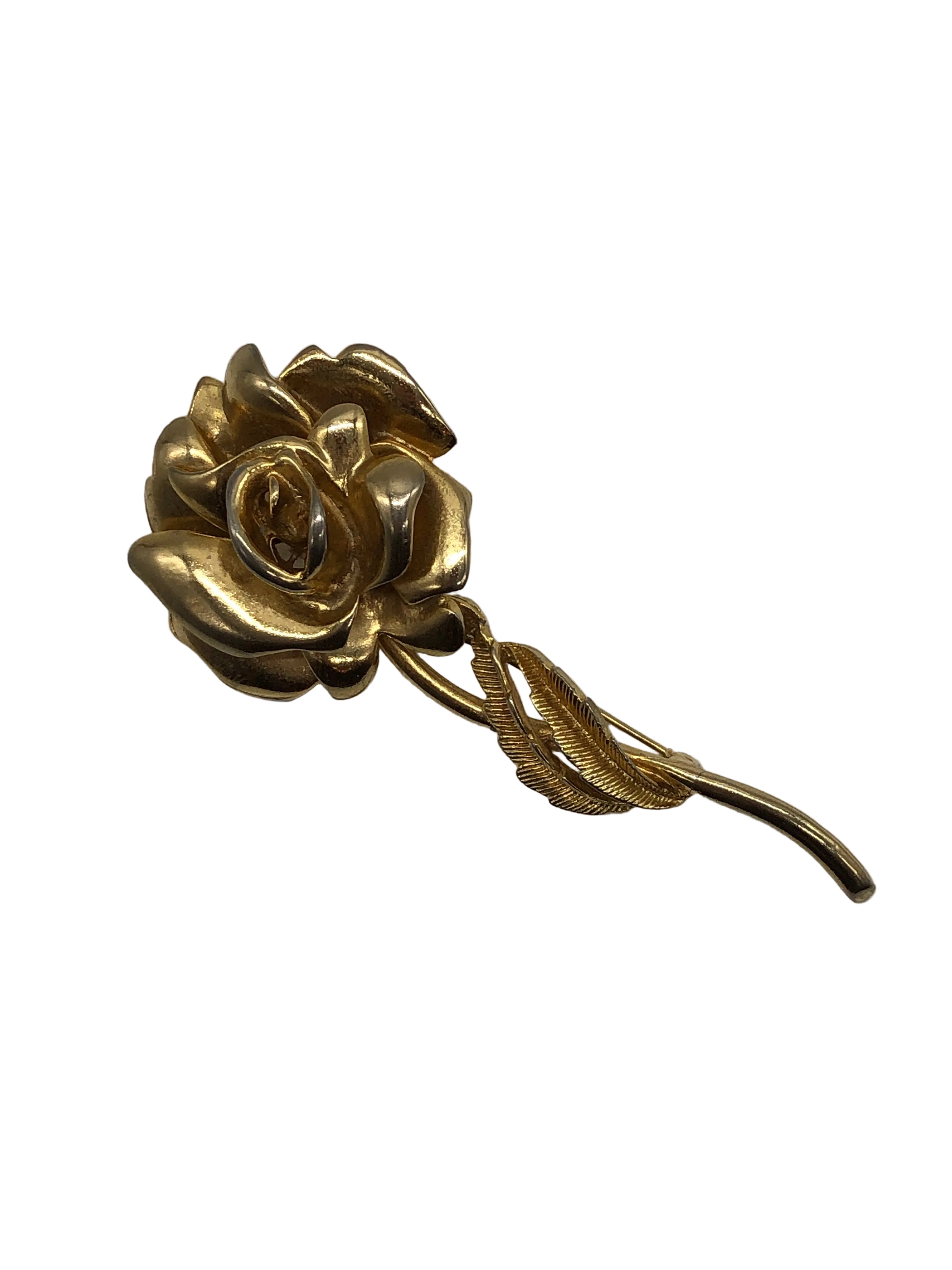Rosa d’Oro Vintage Brooch
