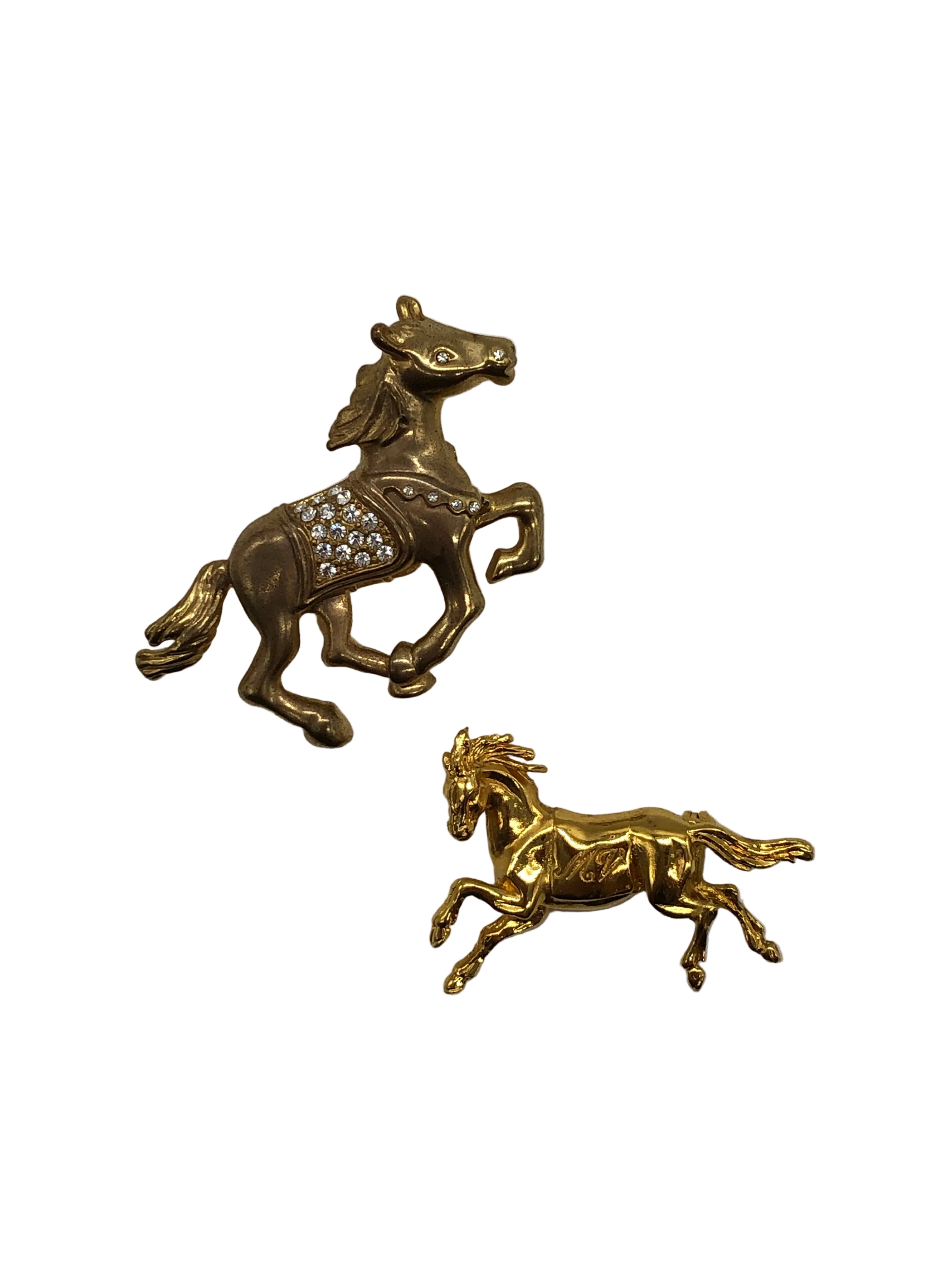 Chevaux de Lumière Vintage Horse Brooch Duo