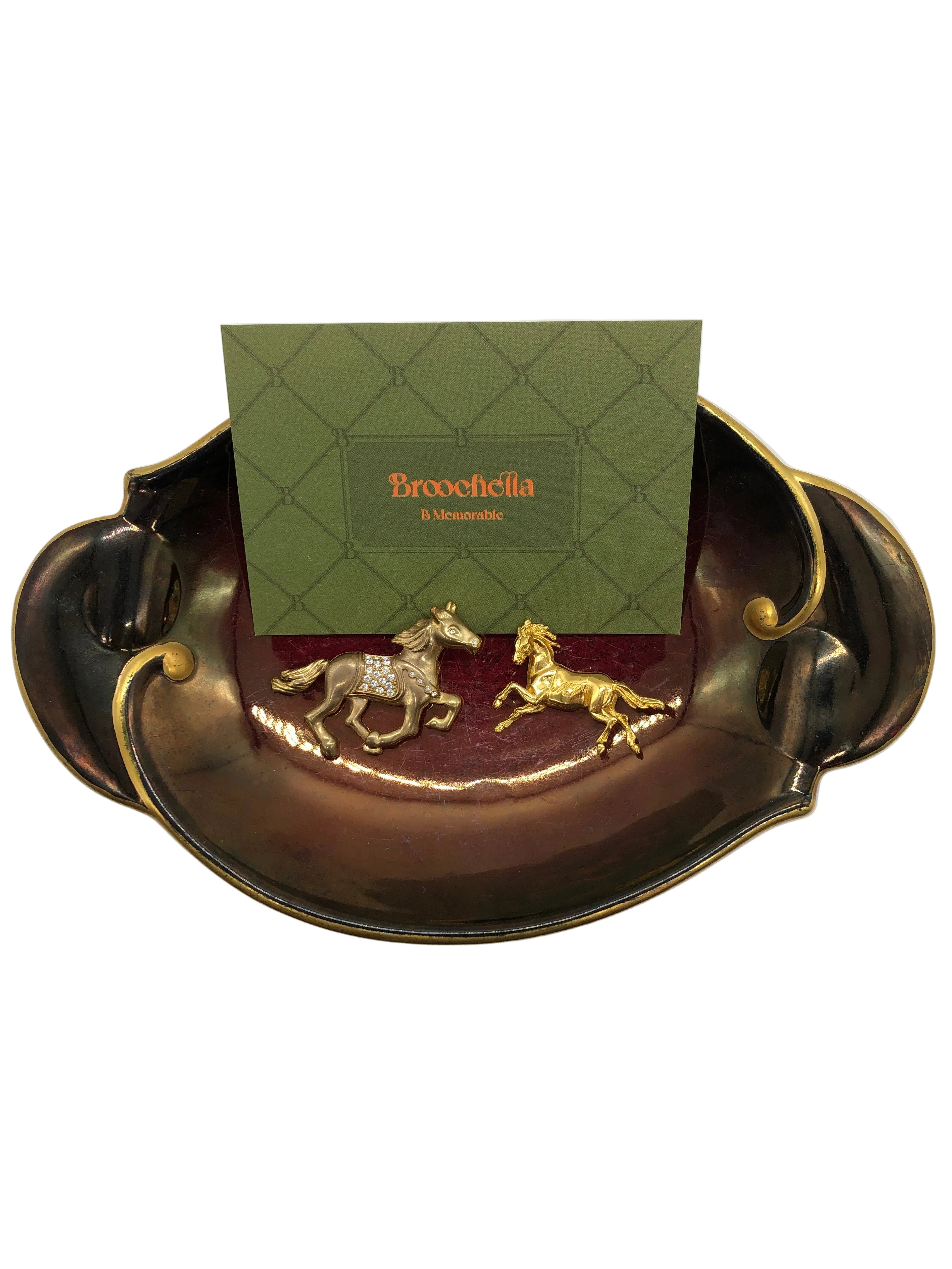 Chevaux de Lumière Vintage Horse Brooch Duo