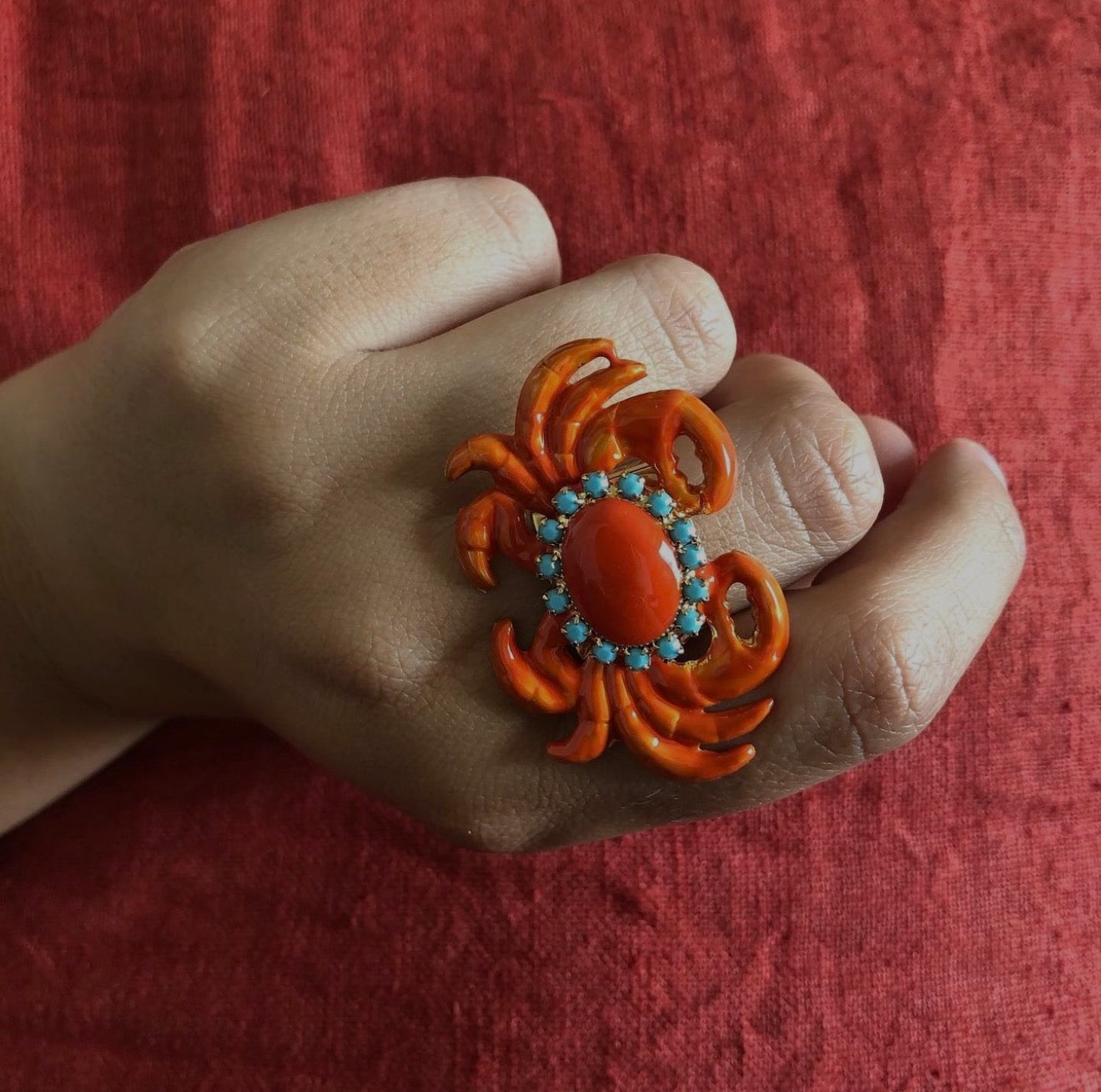 Sacro Cuore Granchio Crab Brooch