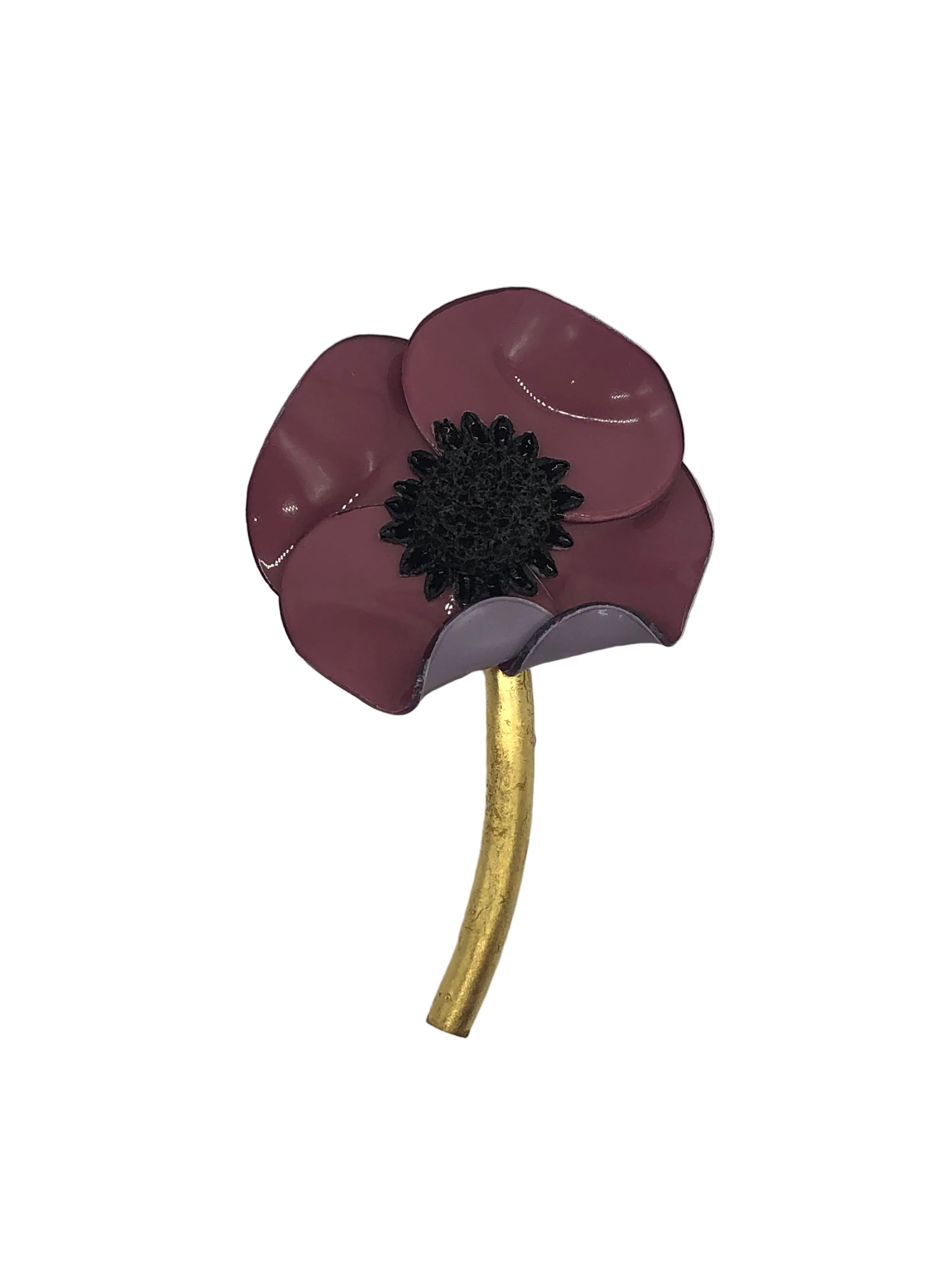 Broochella Fabrice Flower brooch pin handmade made in France luxury designer men's women's accessory purple