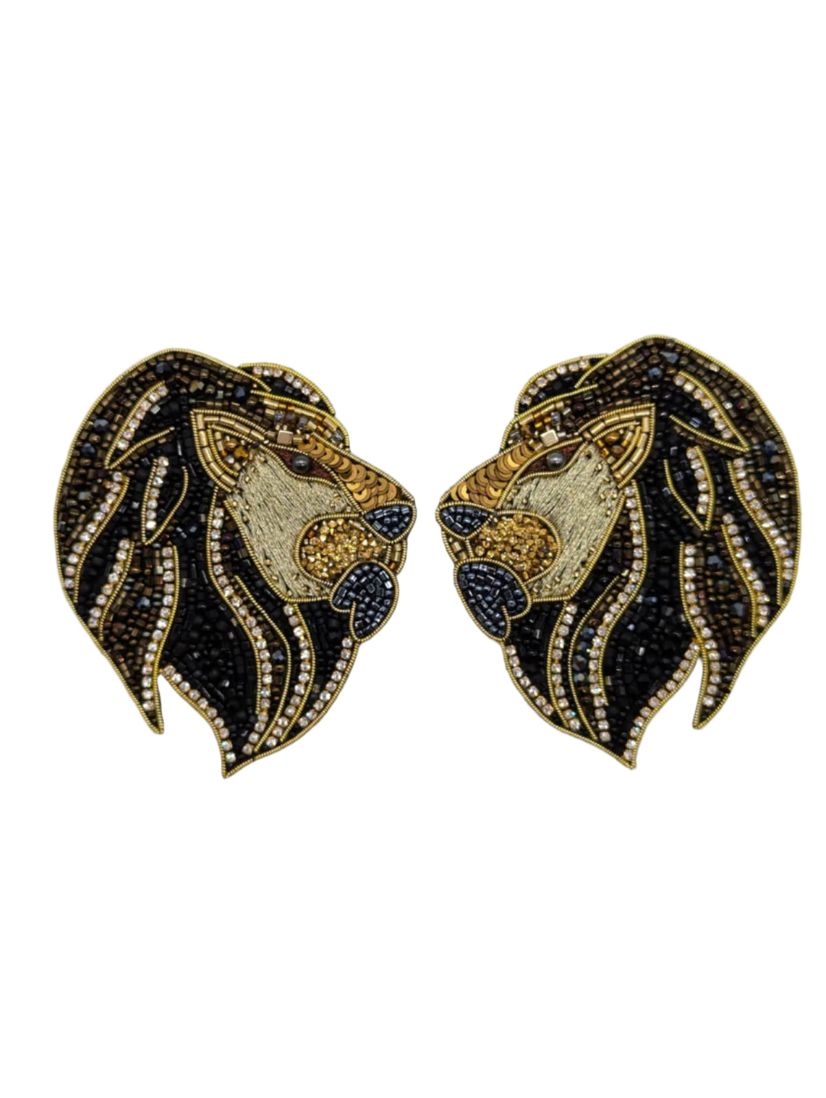 Mirrored Lion Brooch (set)