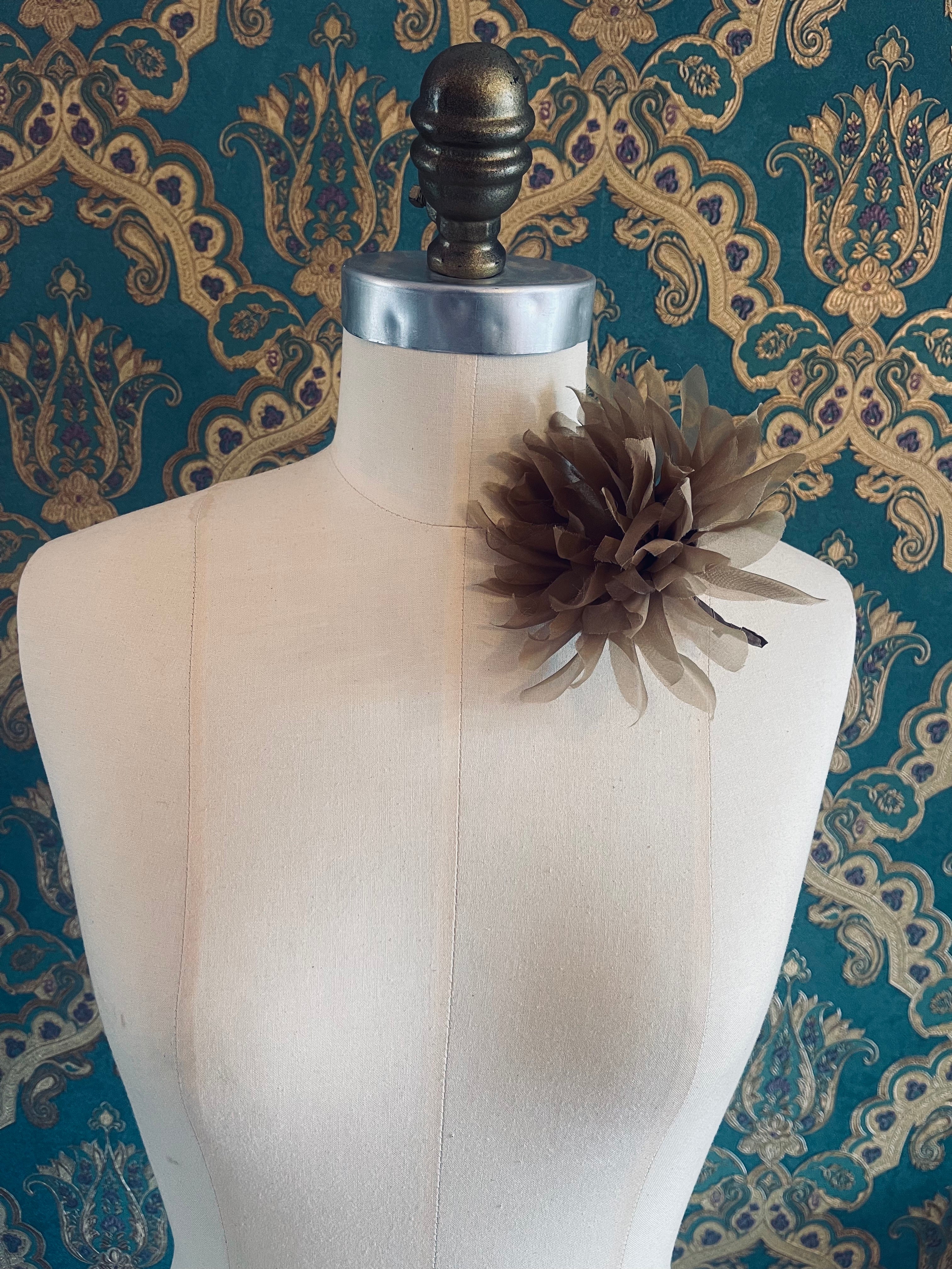 Broochella dahlia flower brooch pin handmade luxury brown designer luxury men’s women’s 