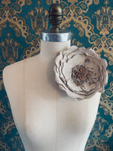 Load image into Gallery viewer, Anemone_Flower-Brooch_beige-1

