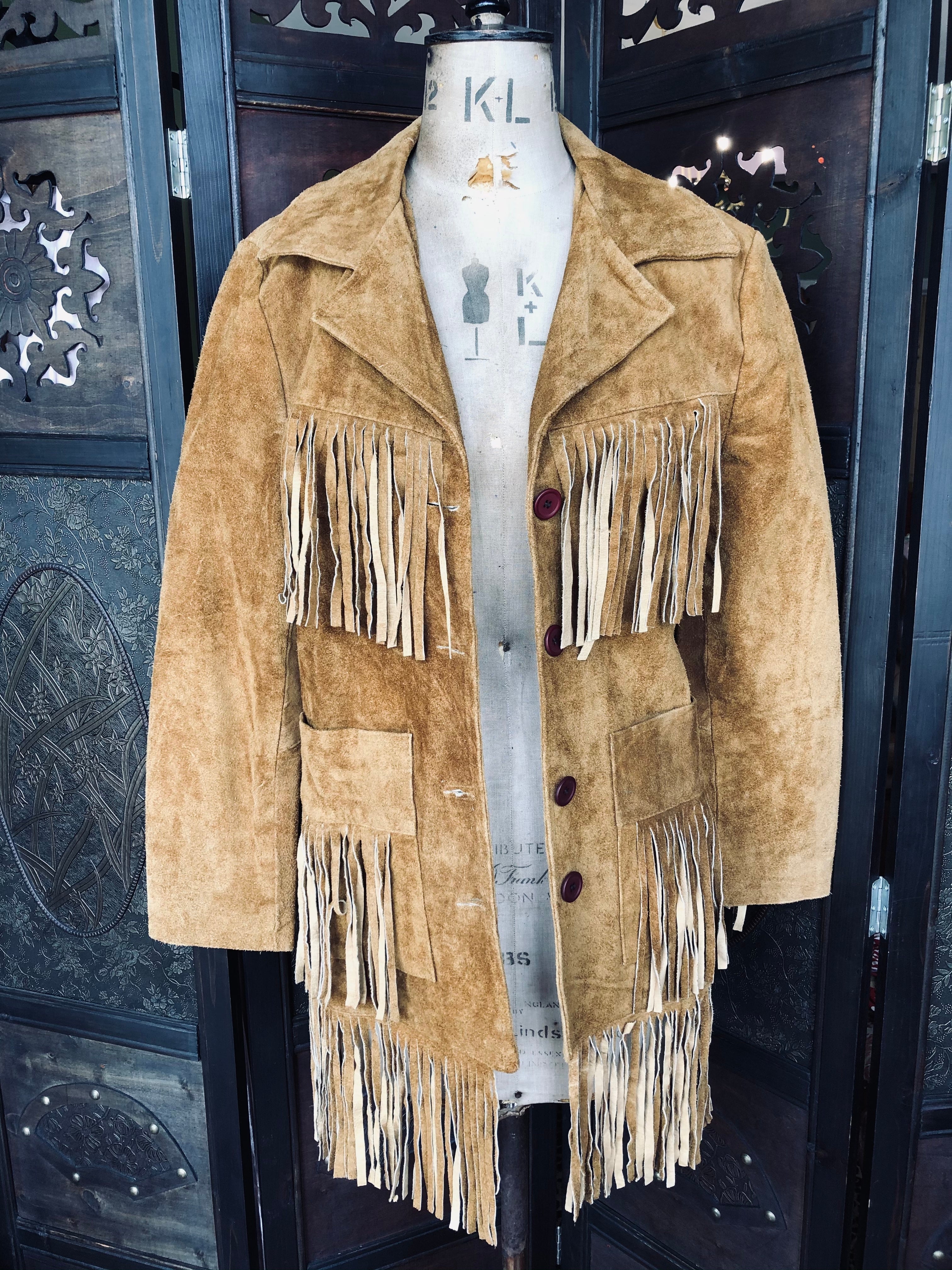 Jhill Hats & Clothing Suede Fringe Jacket – Size Small