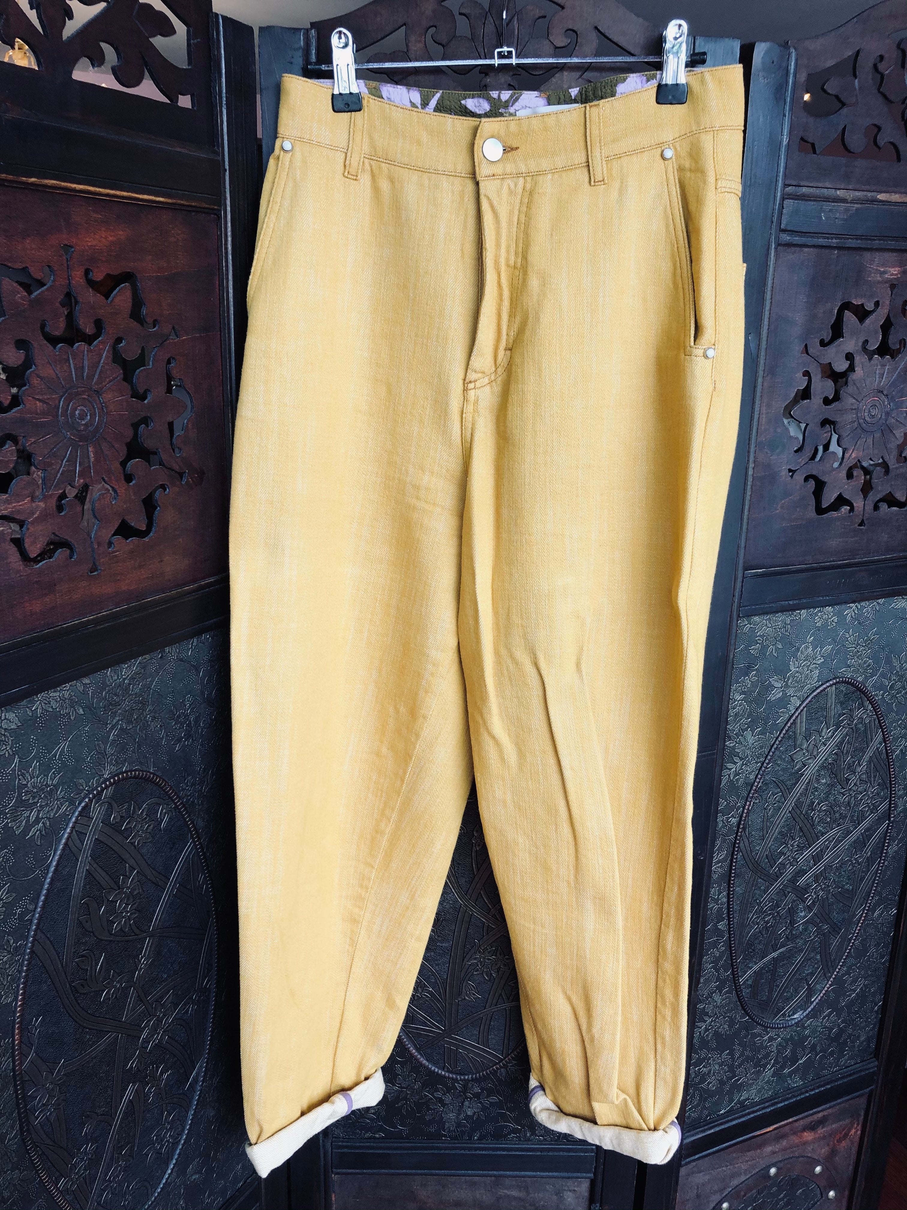 Momoni Yellow Jeans 100% Cotton- Size 40