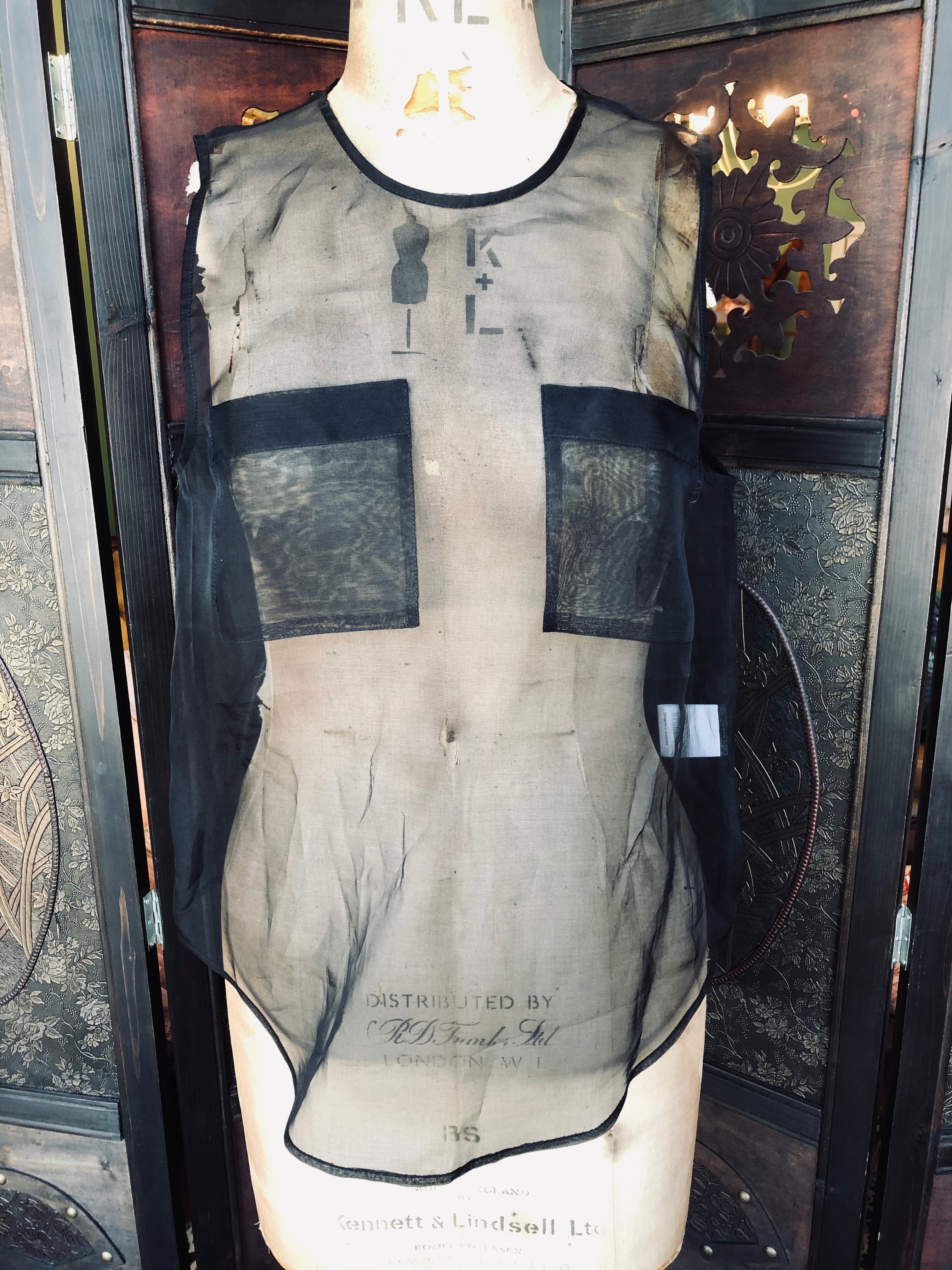 Emerson Studios Silk Sheer Top – Black | Size Small