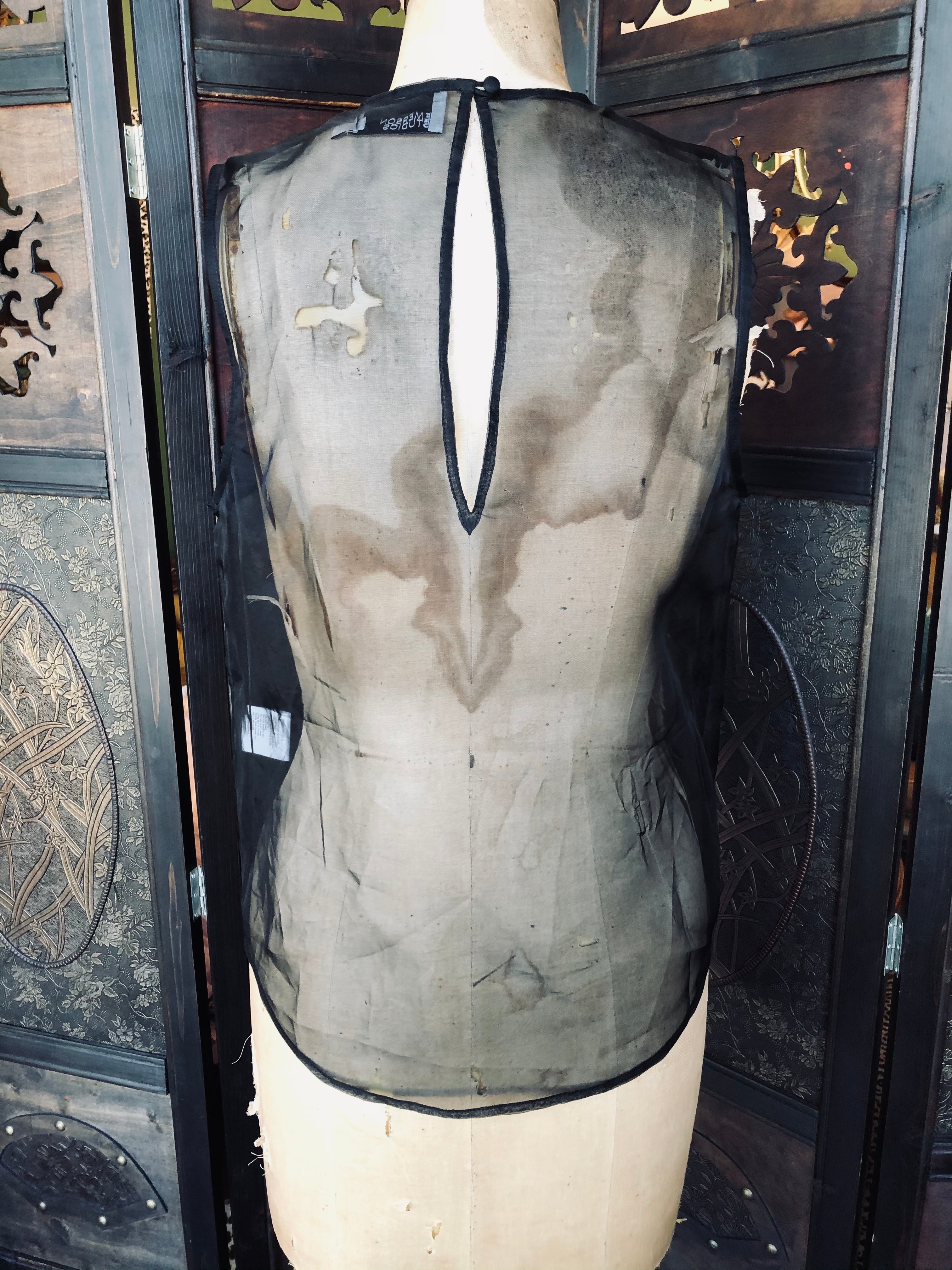 Emerson Studios Silk Sheer Top – Black | Size Small