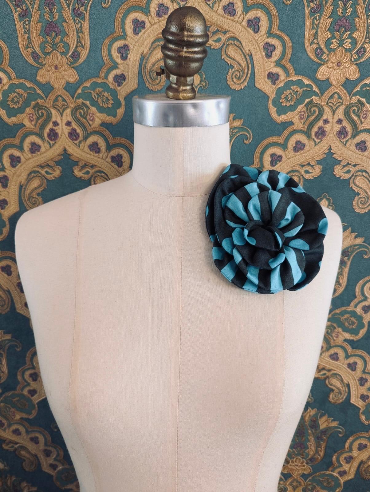 Broochella florella spot stripe flower brooch polka dot green pin cotton handmade luxury designer women’s men’s 