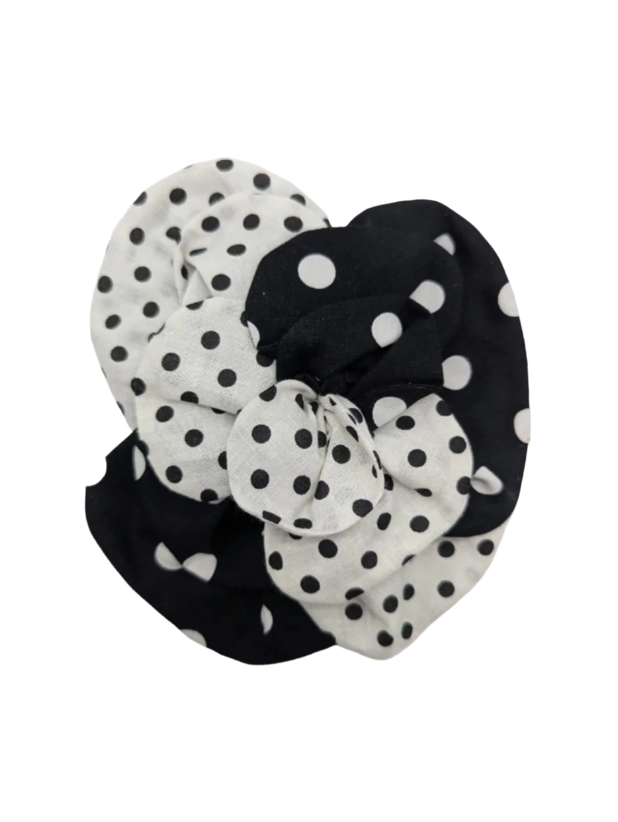 Broochella Men's Florella flower brooch cotton handmade spots  designer luxury black white