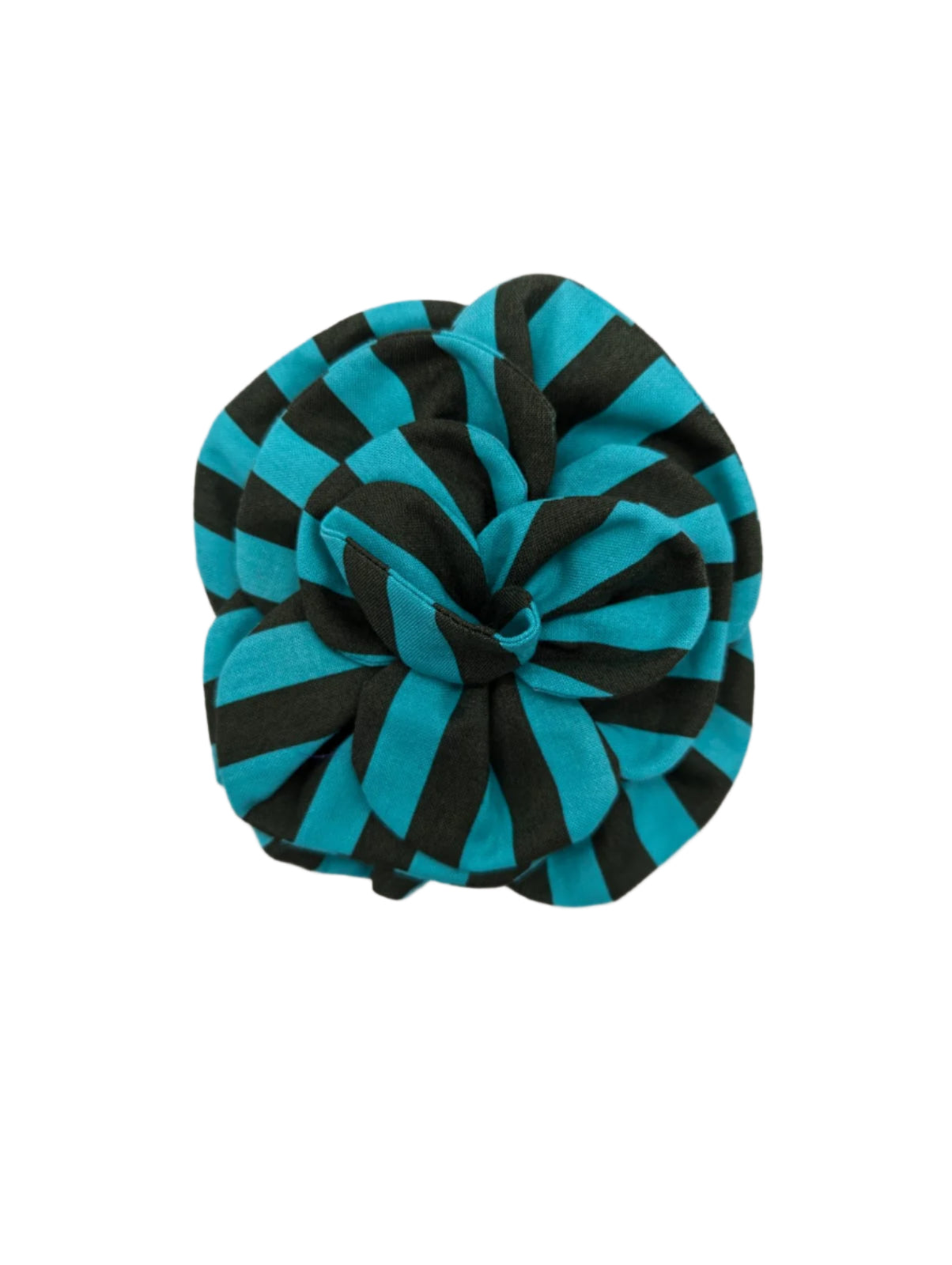 Broochella florella flower brooch pin green stripes striped cotton handmade luxury designer women’s men’s 