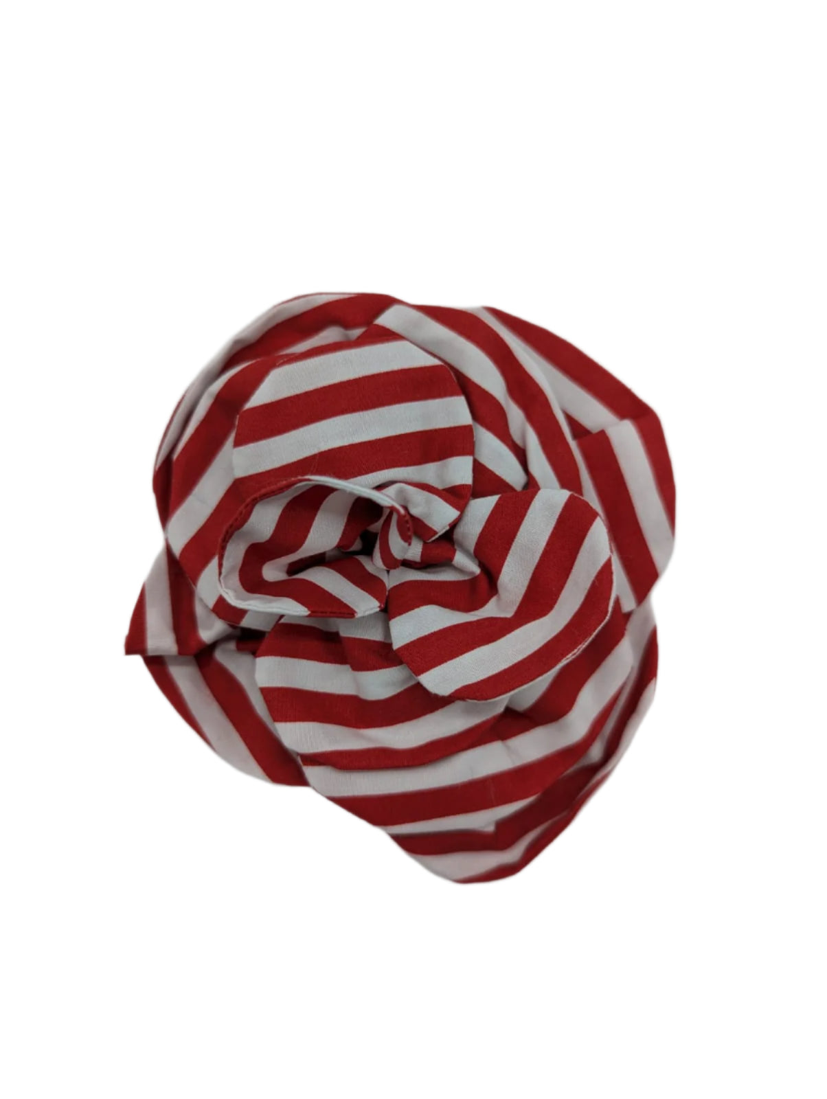 Broochella florella flower brooch pin red white stripes striped cotton handmade luxury designer women’s men’s 