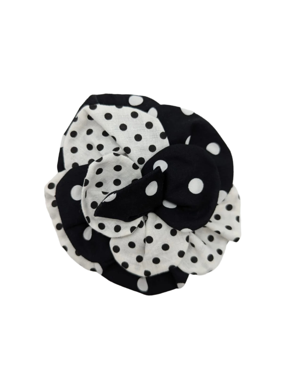 Broochella spot stripe flower brooch pin cotton black white polka dot handmade luxury designer men’s women’s 