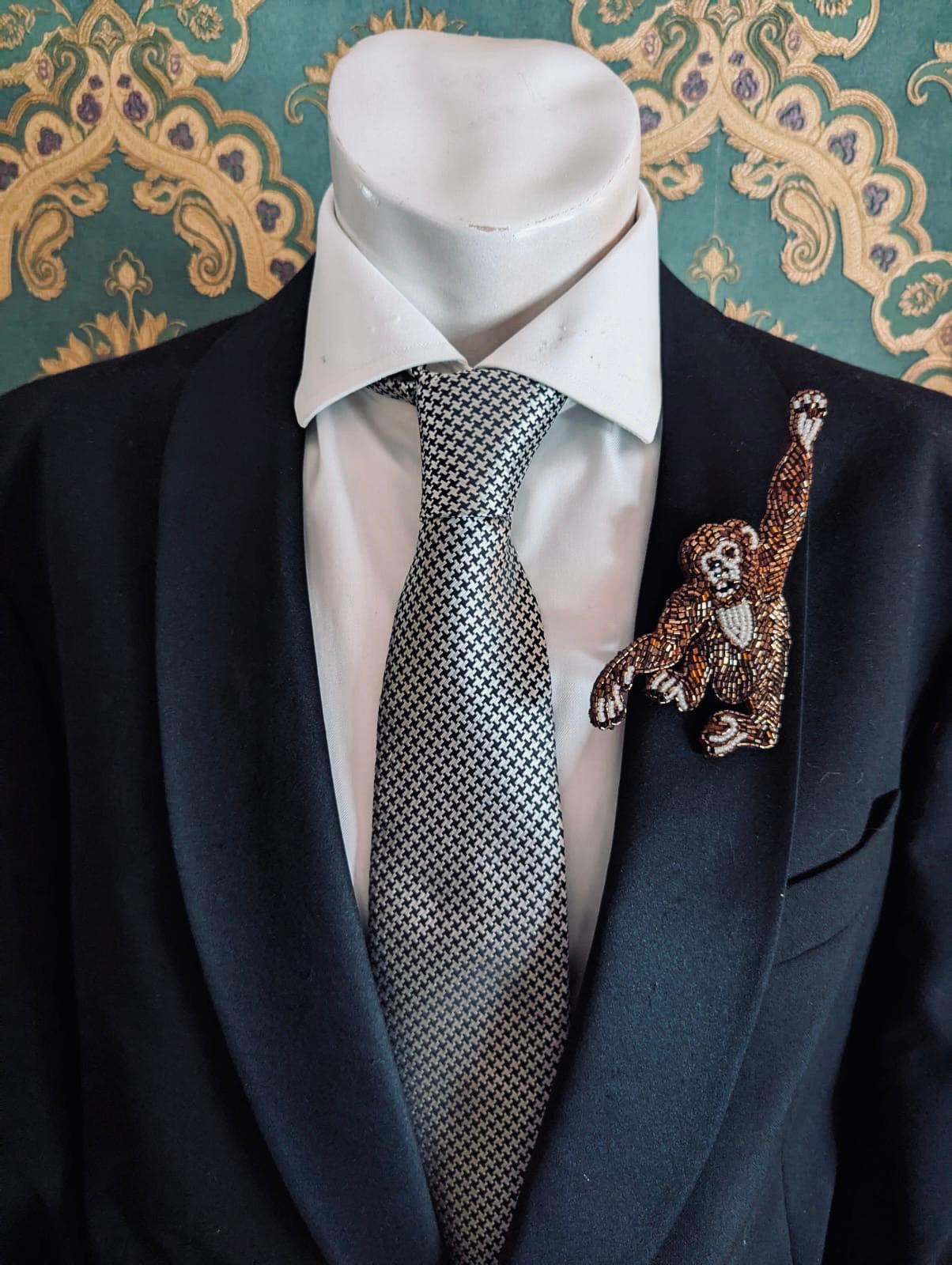 Men's Tropicana Monkey Brooch Pin