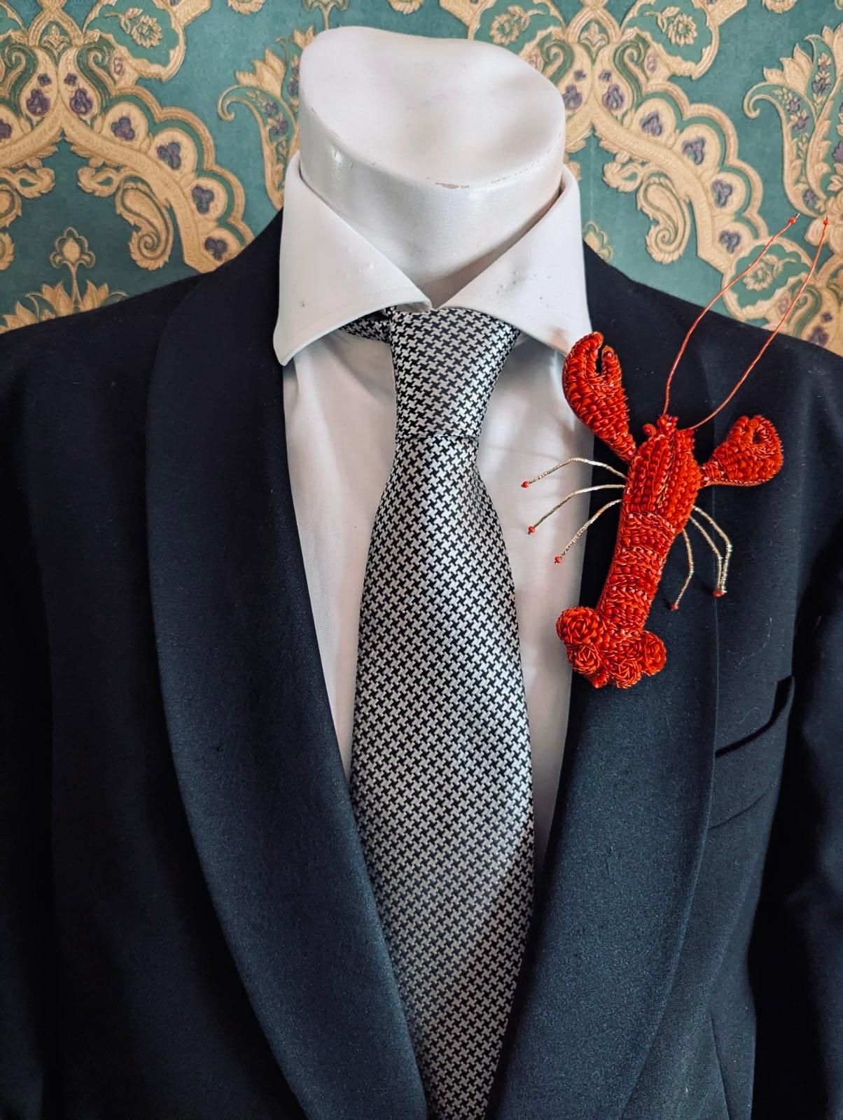 Men's Tropicana Lobster Brooch Pin