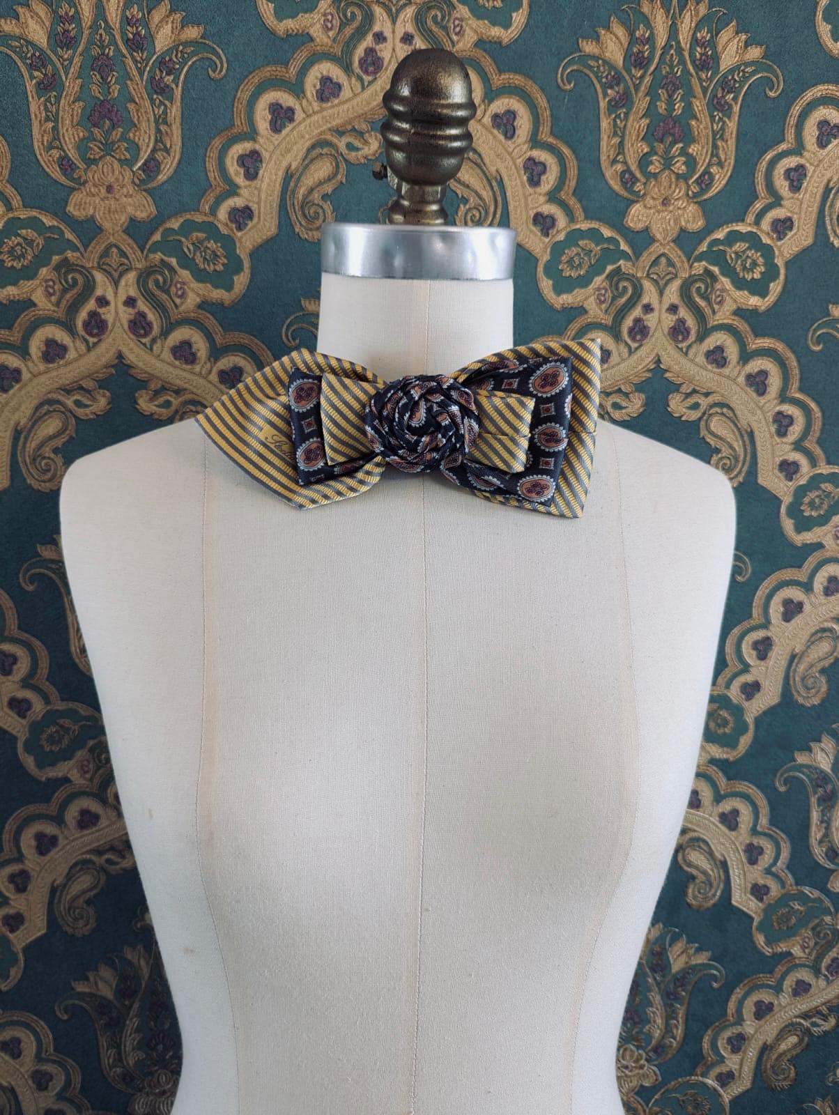 Broochella Bolivar Cravatte tie brooch pin handmade up-cycled vintage designer luxury women’s men’s 