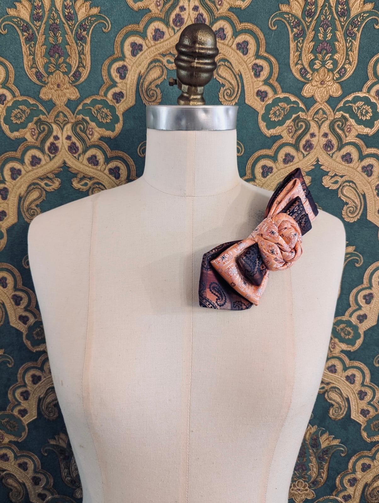 Broochella Bolivar cravatte tie brooch pin handmade up-cycled vintage designer luxury women’s men’s 