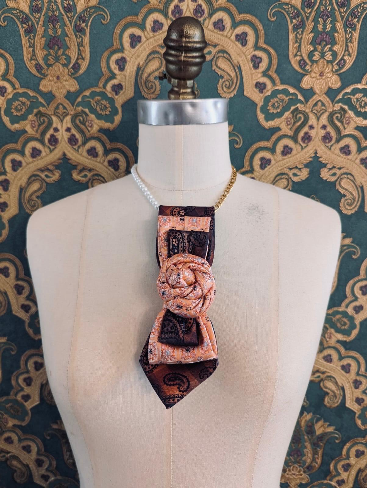 Broochella Bolivar Cravatte tie brooch pin handmade up-cycled vintage designer luxury women’s men’s 